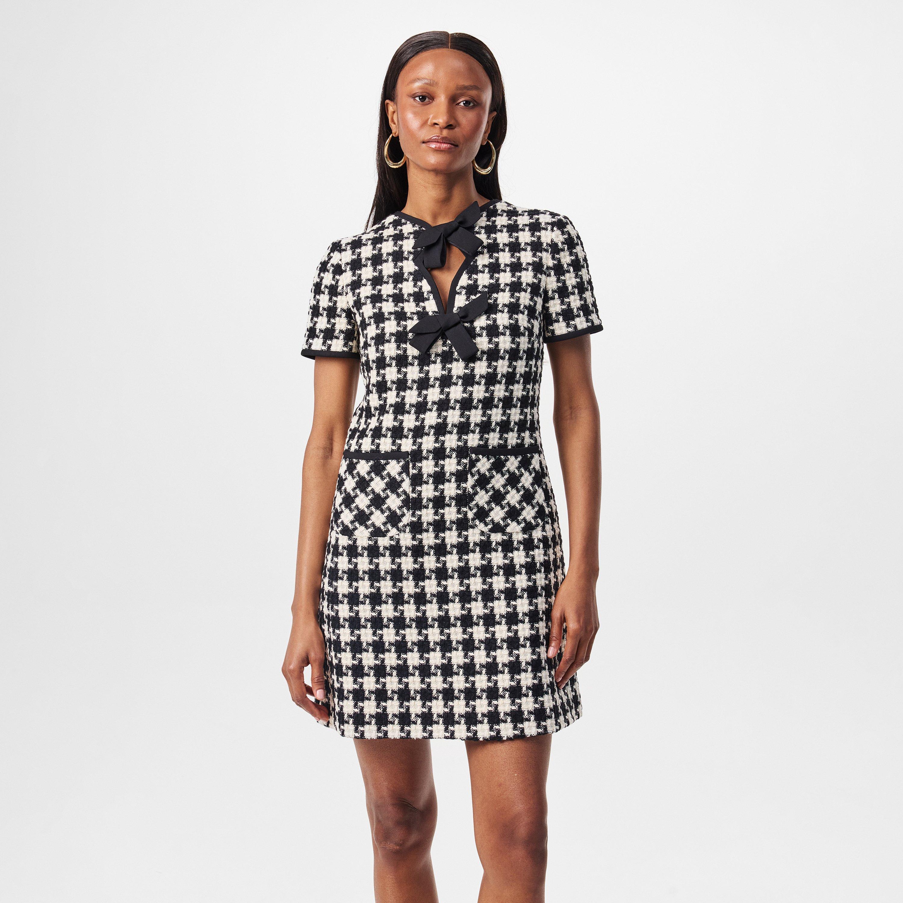 Avorio/Nero - Valentino - Mossi Tweed Mini Dress - 3