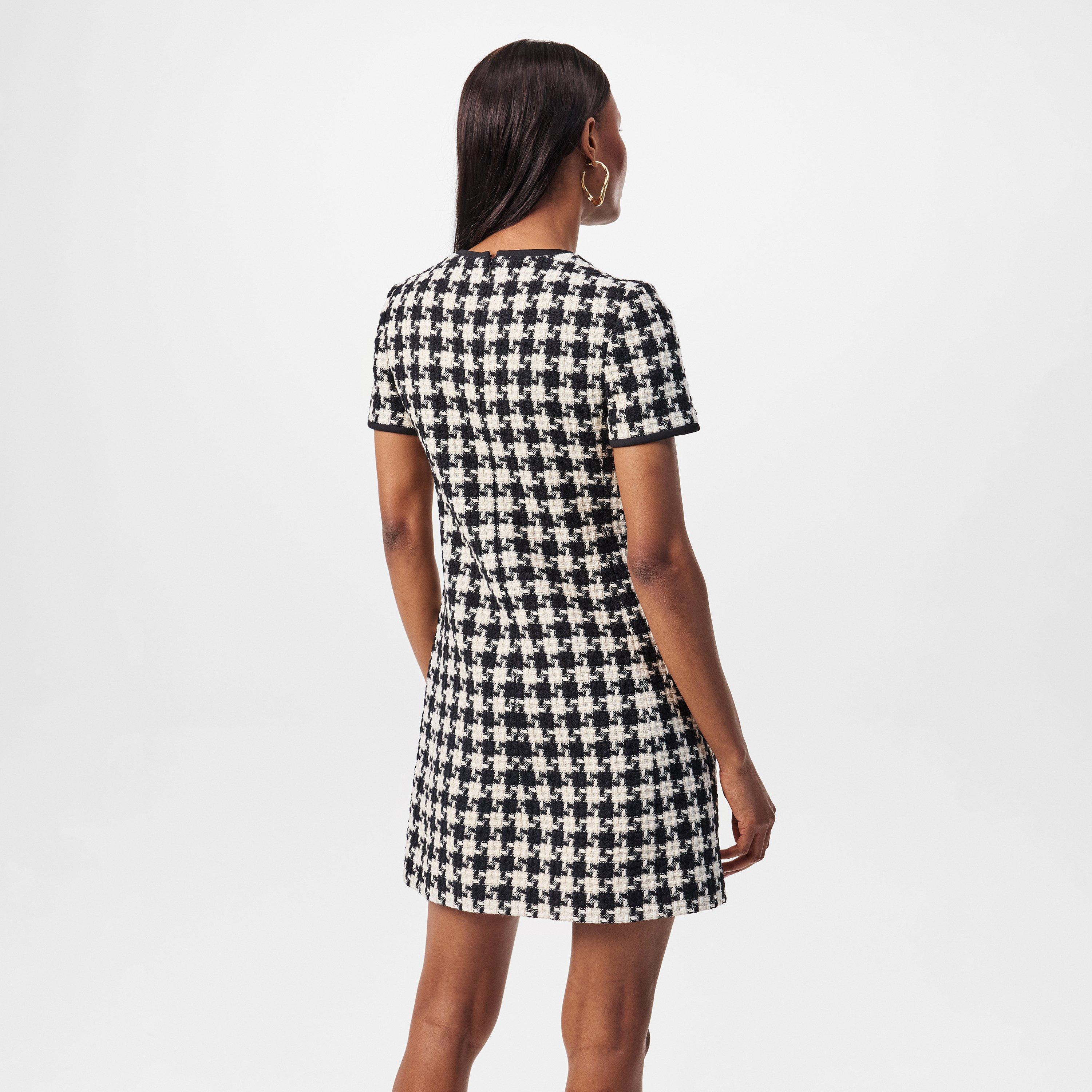 Avorio/Nero - Valentino - Mossi Tweed Mini Dress - 4