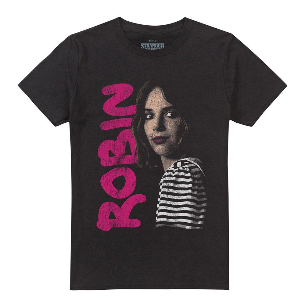 Black - Stranger Things - Stranger Things Robin Neo Homage T-Shirt Black - 4