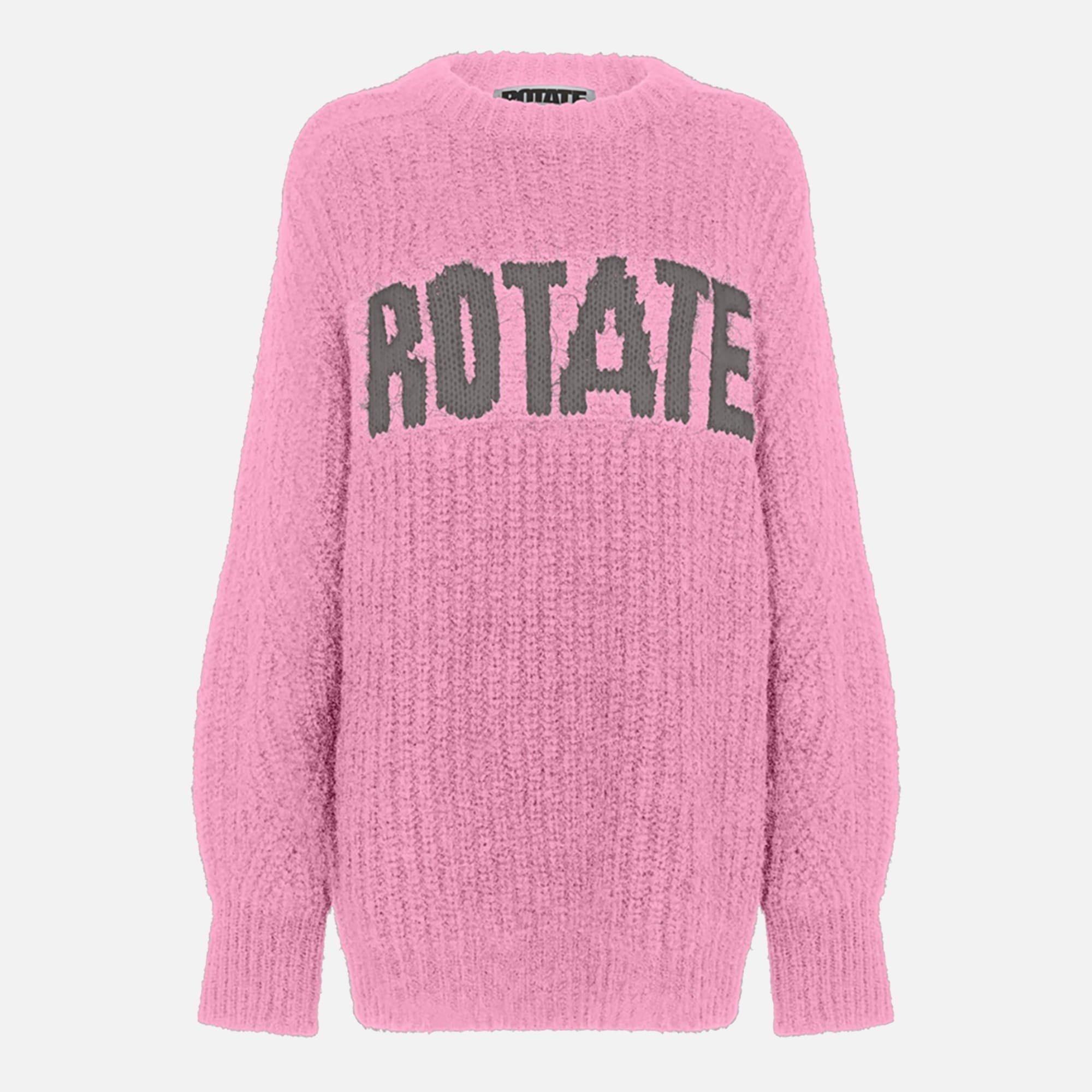 Rotate Birger Christensen Women's Knitted Logo Sweater - Lilac - 12