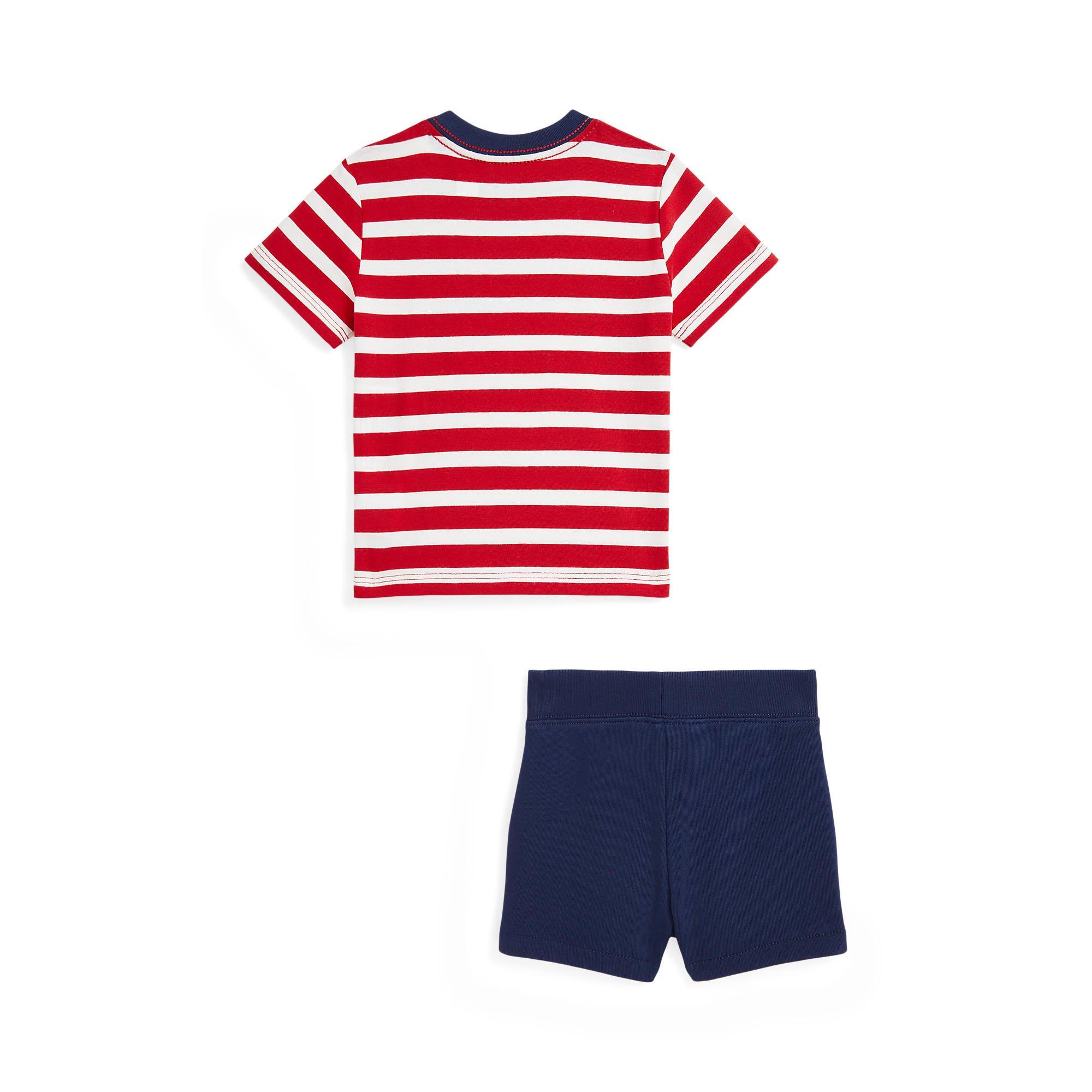 Red Wht Navy - Polo Ralph Lauren - T-Shirt And Shorts Set Infants - 2