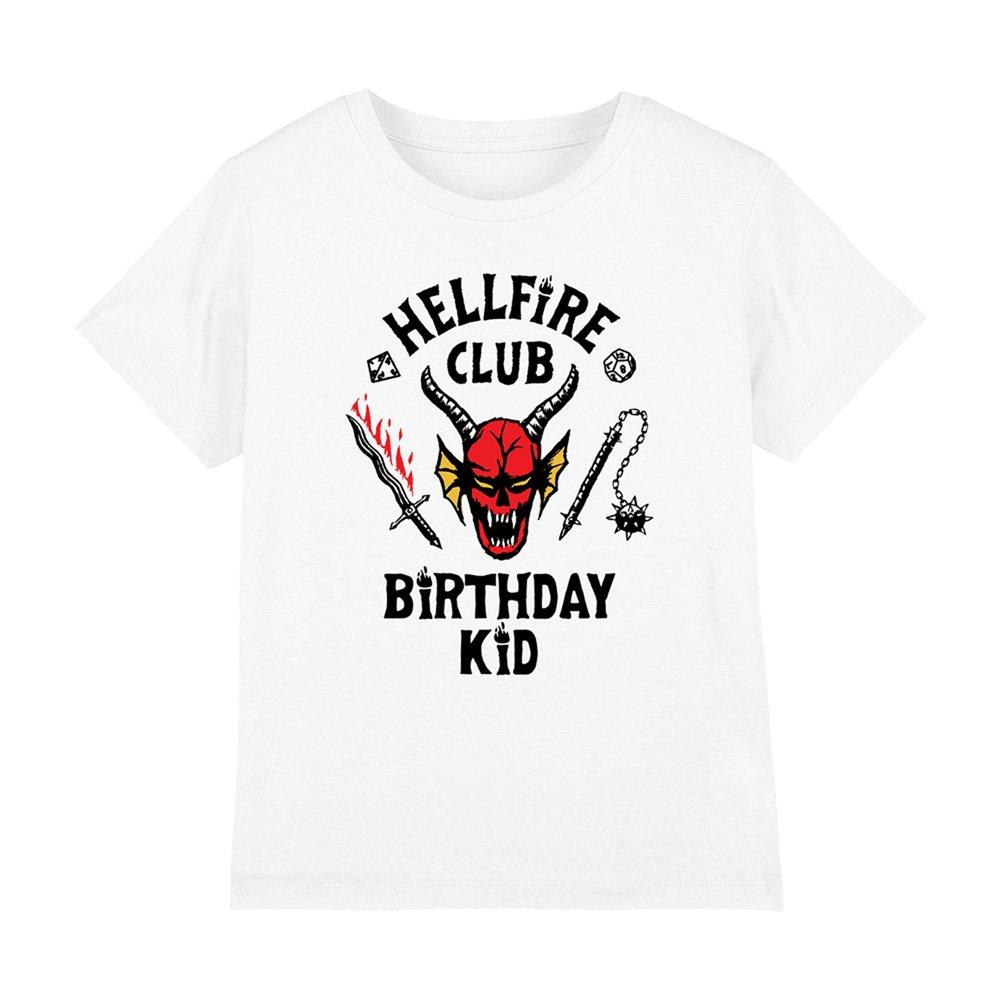 White - Stranger Things - Stranger Things Hellfire Birthday Kid Kids T-Shirt - 1