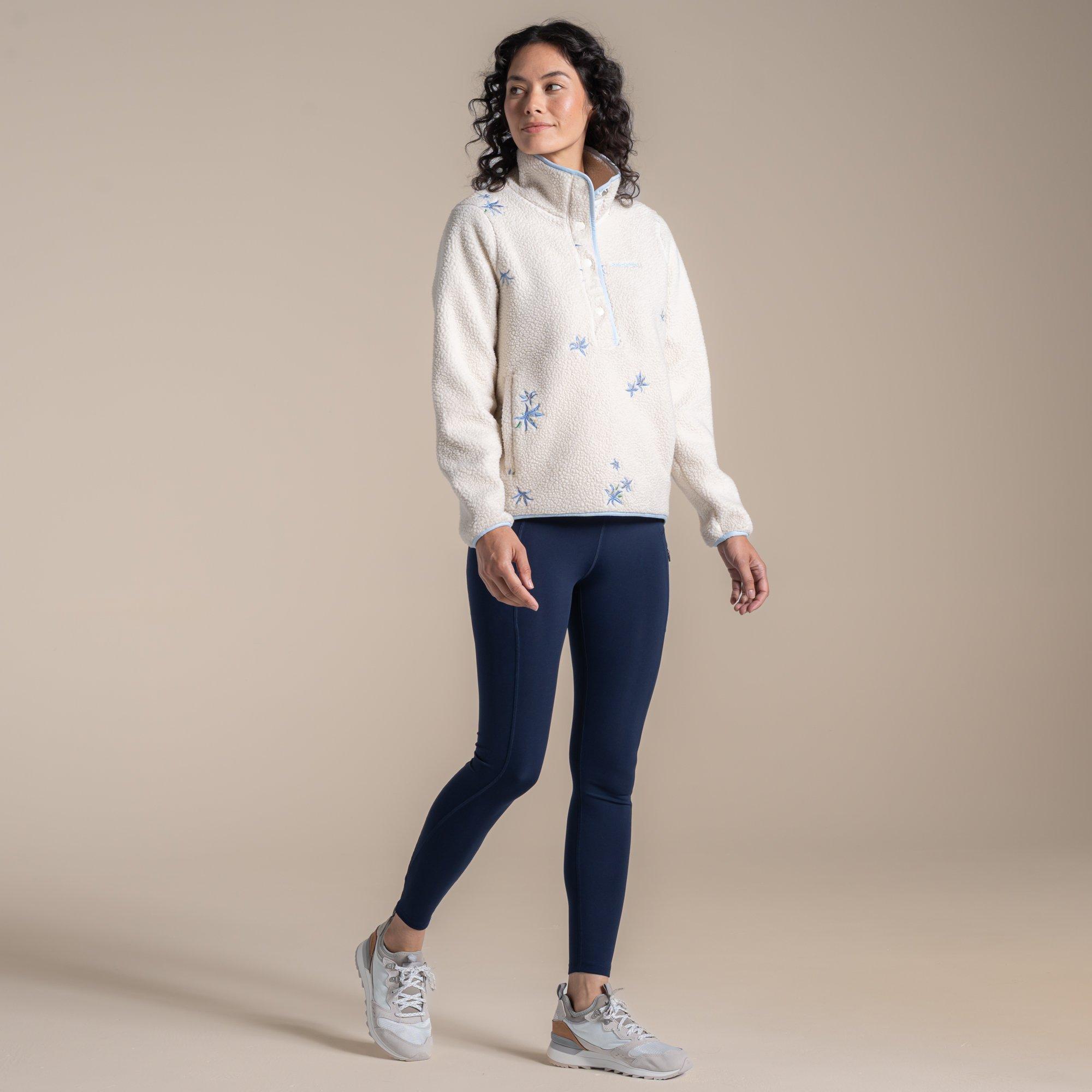 Ecru Floral - Craghoppers - Womens Rosemary II Overhead Insulated Fleece Top - 2