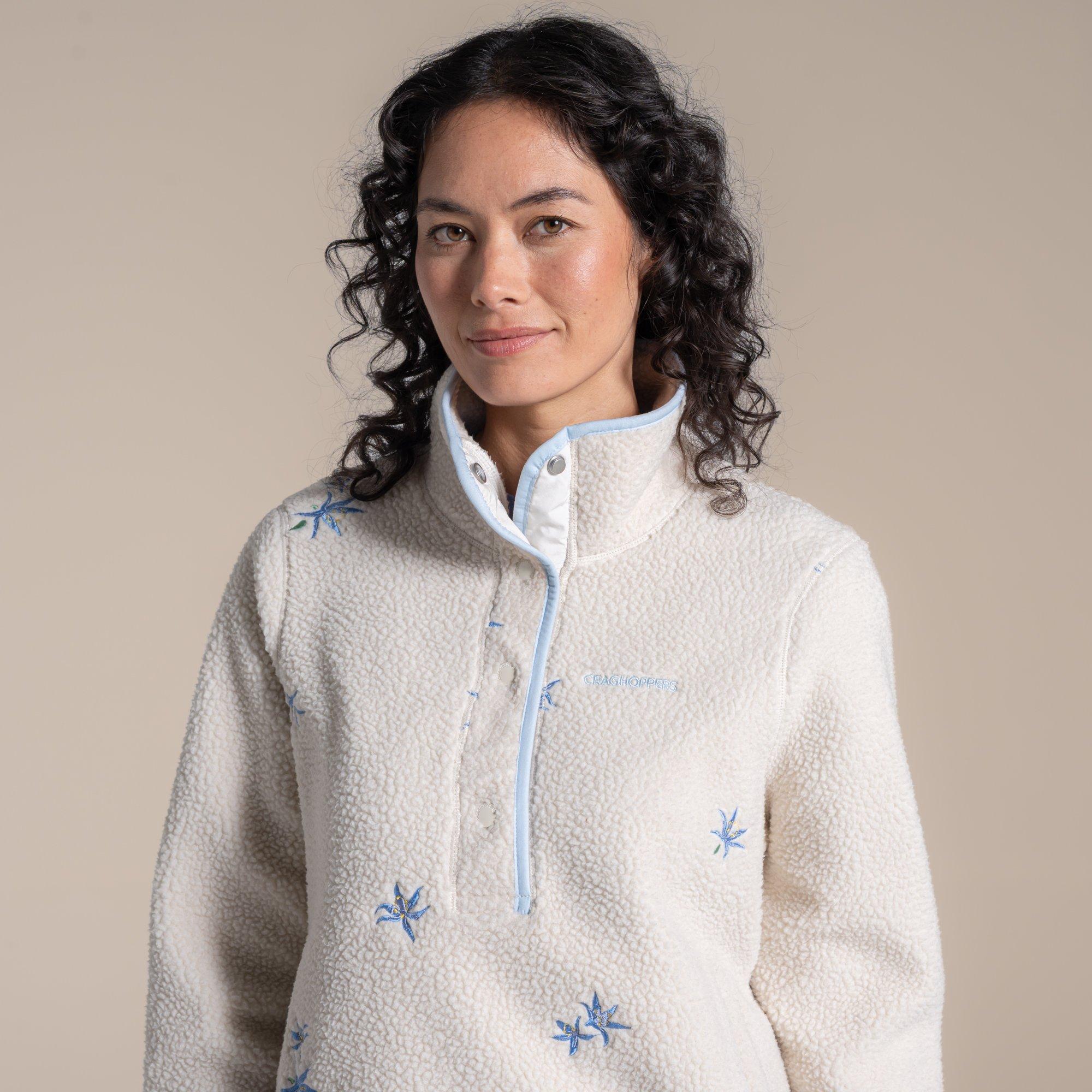 Ecru Floral - Craghoppers - Womens Rosemary II Overhead Insulated Fleece Top - 3