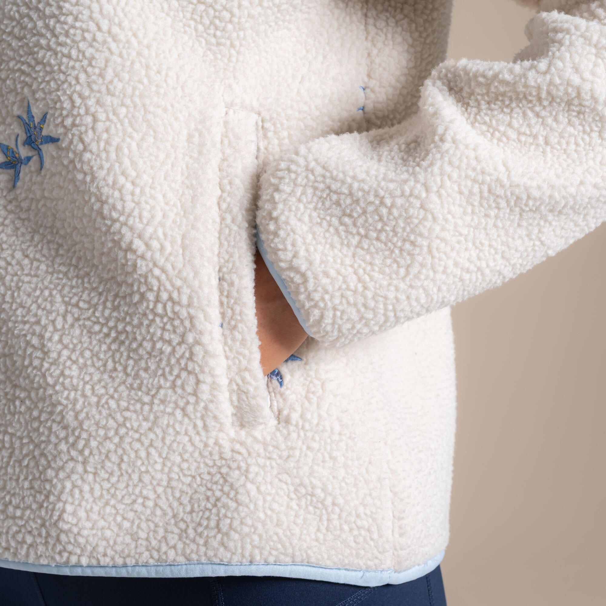 Ecru Floral - Craghoppers - Womens Rosemary II Overhead Insulated Fleece Top - 5