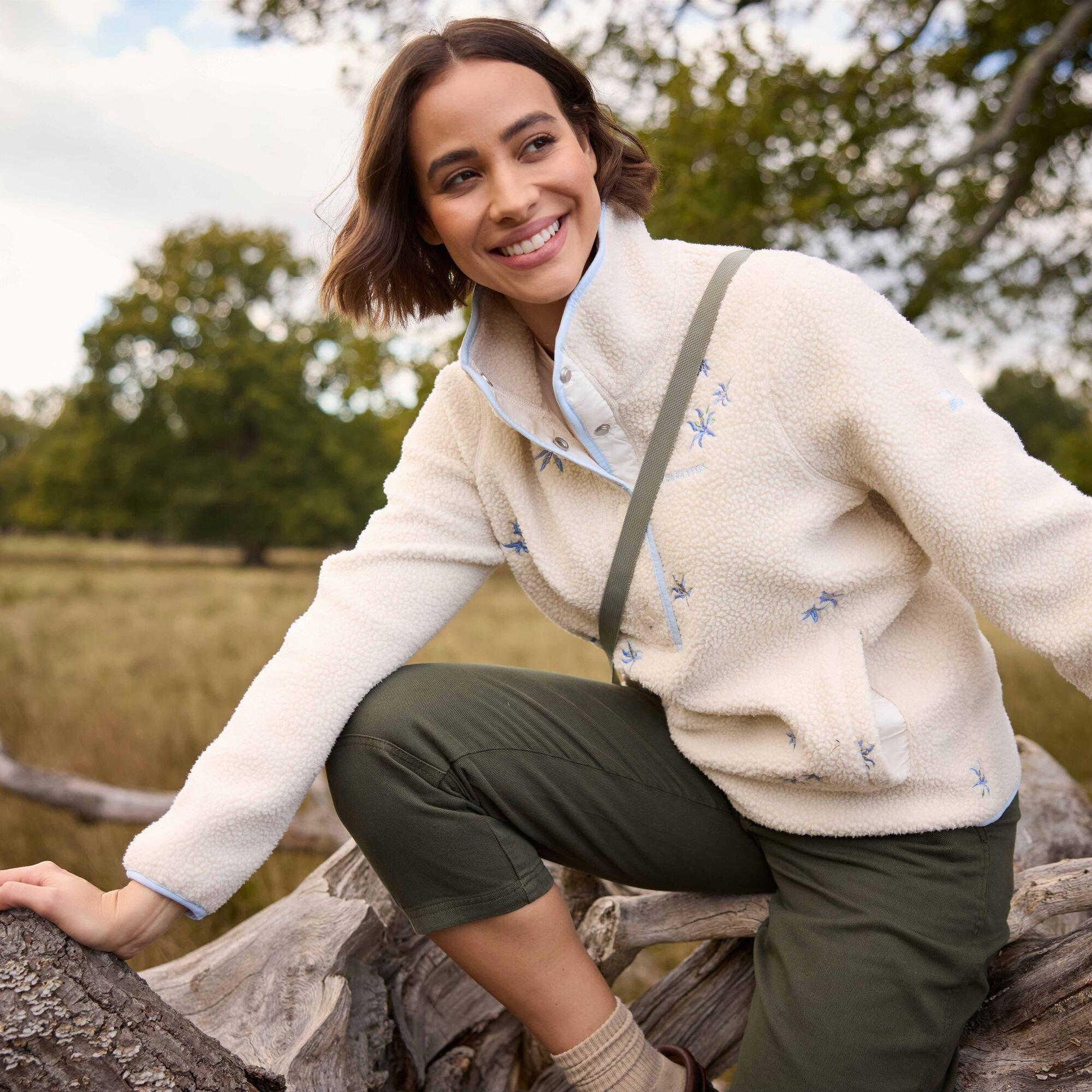 Ecru Floral - Craghoppers - Womens Rosemary II Overhead Insulated Fleece Top - 9