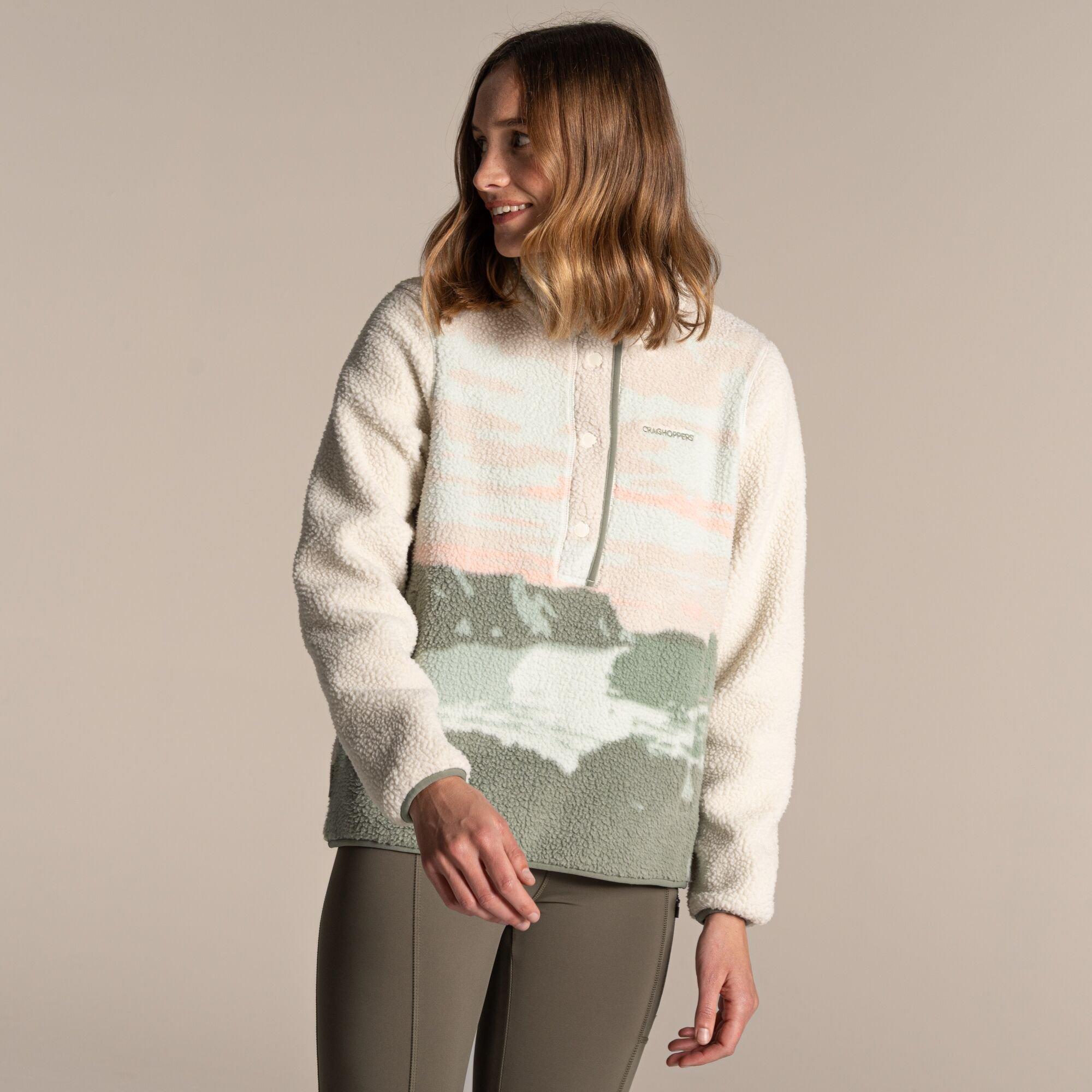 Oyster Print - Craghoppers - Rosemary II Overhead Insulated Fleece Top - 1