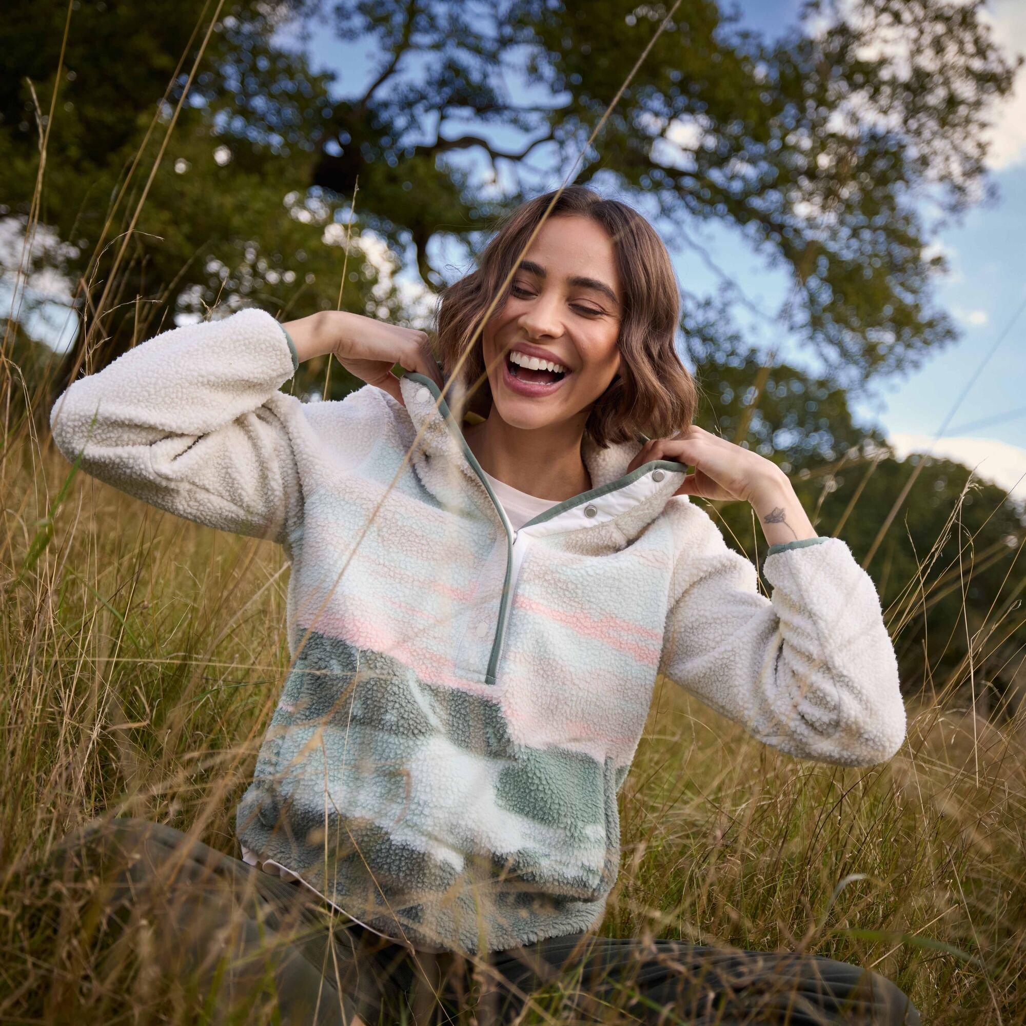 Oyster Print - Craghoppers - Rosemary II Overhead Insulated Fleece Top - 3