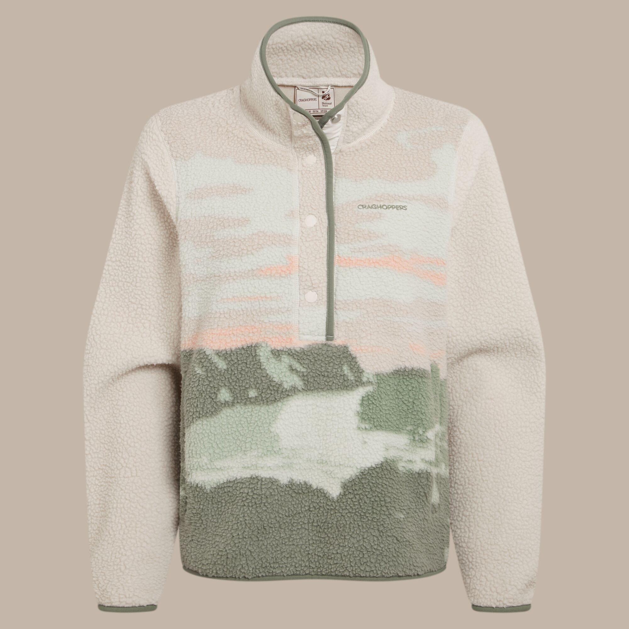 Oyster Print - Craghoppers - Rosemary II Overhead Insulated Fleece Top - 10