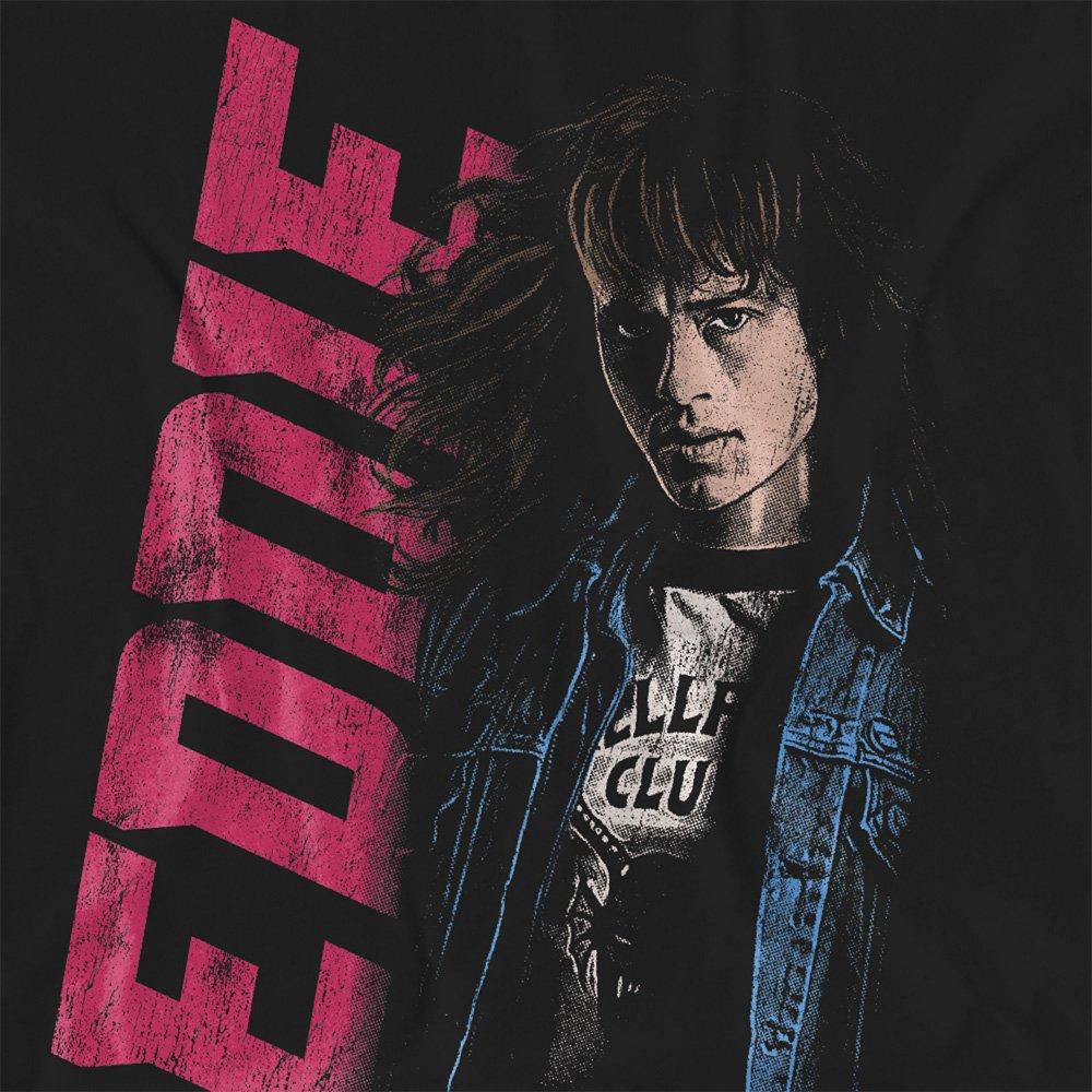 Black - Stranger Things - Stranger Things Eddie Neo Homage T-Shirt Black - 2