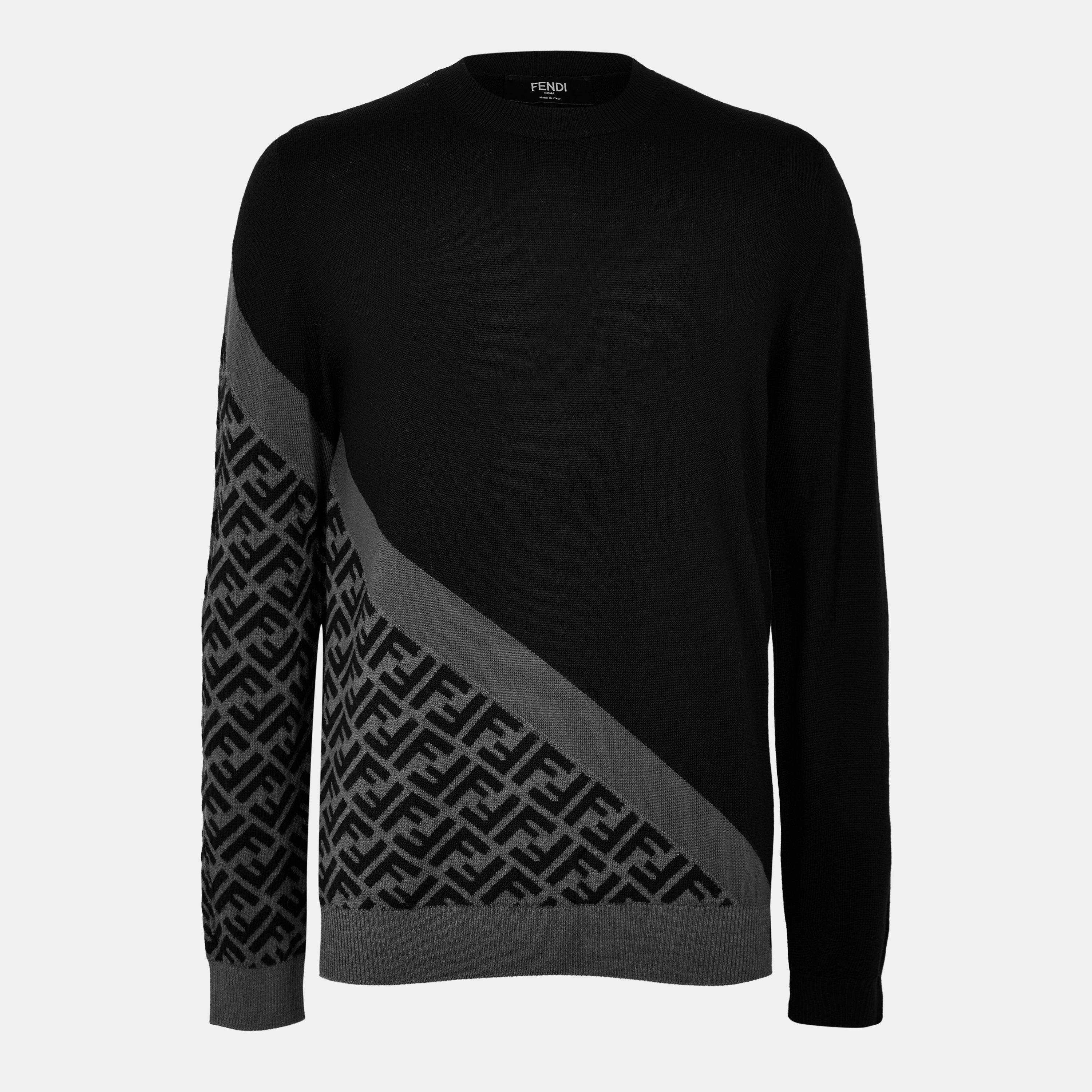 Black - Fendi - Fendi Diagonal Pullover Jumper - 1