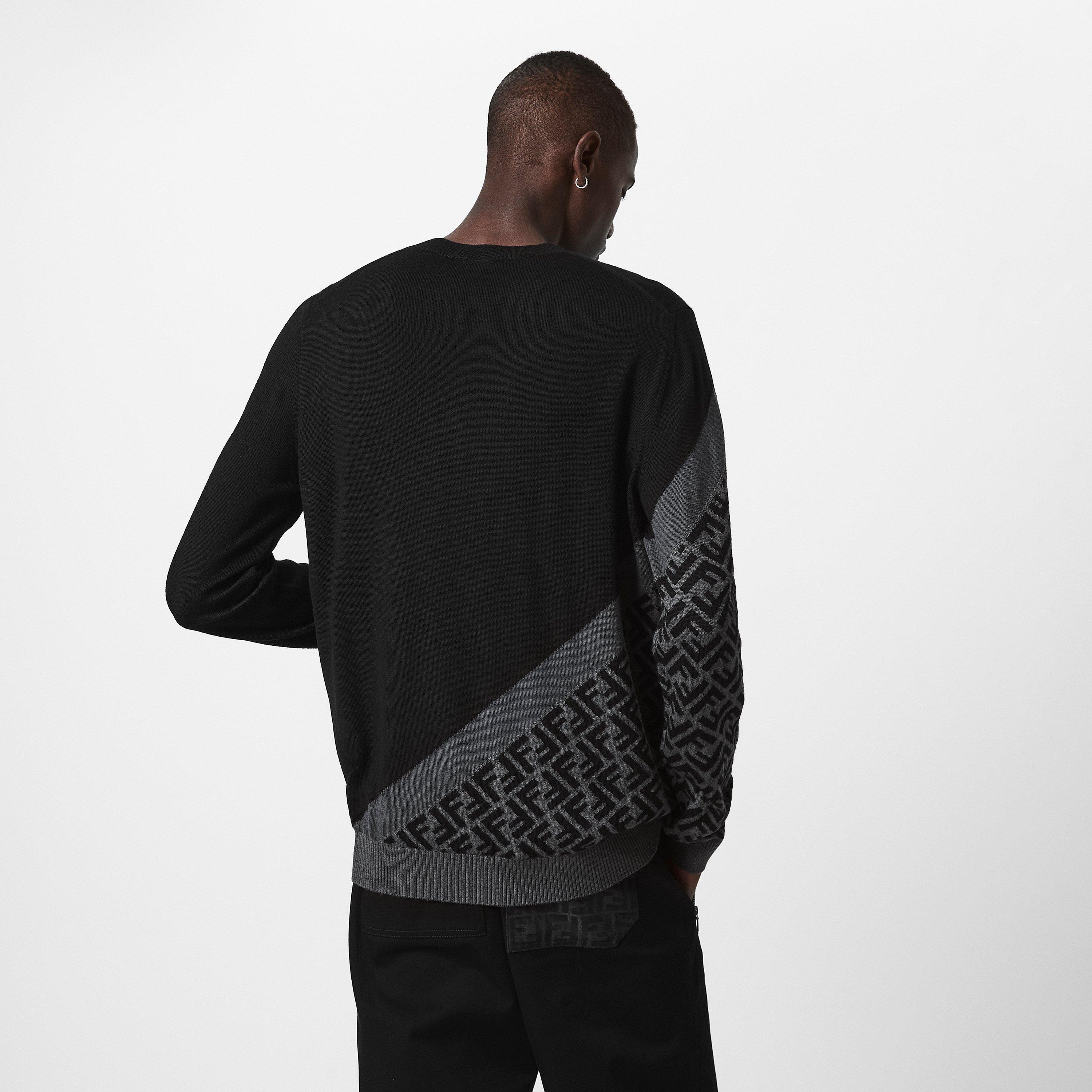 Black - Fendi - Fendi Diagonal Pullover Jumper - 4