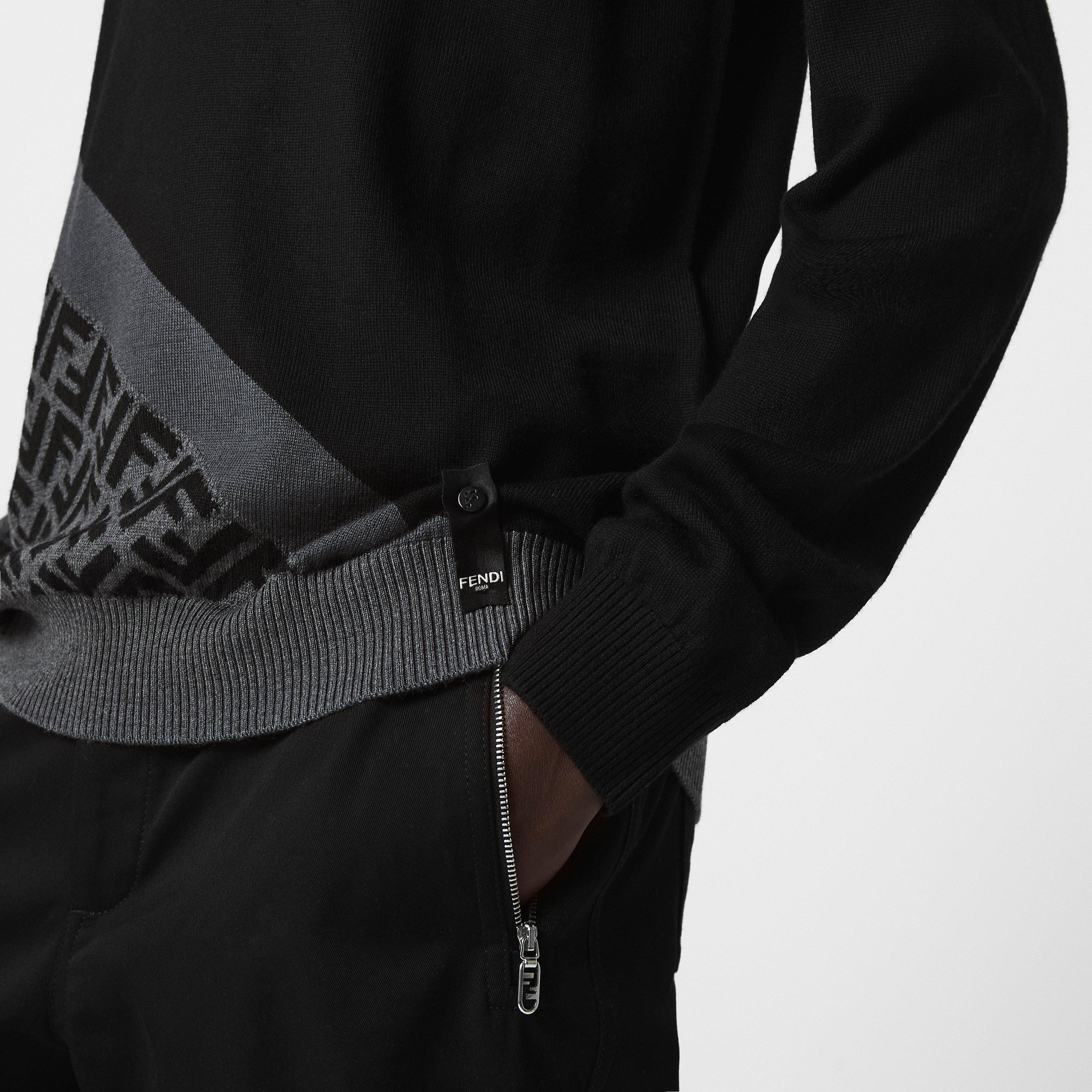Black - Fendi - Fendi Diagonal Pullover Jumper - 5