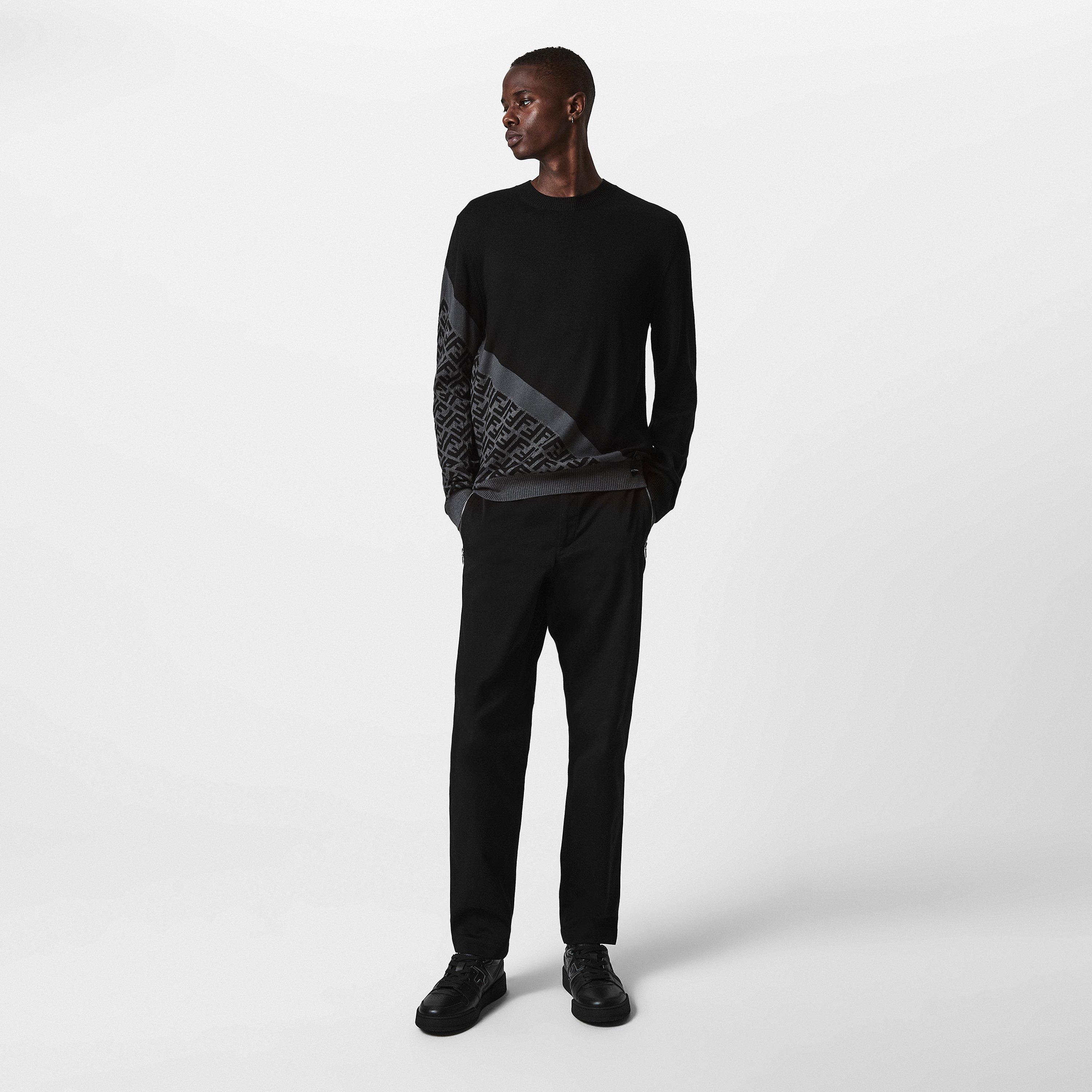 Black - Fendi - Fendi Diagonal Pullover Jumper - 6