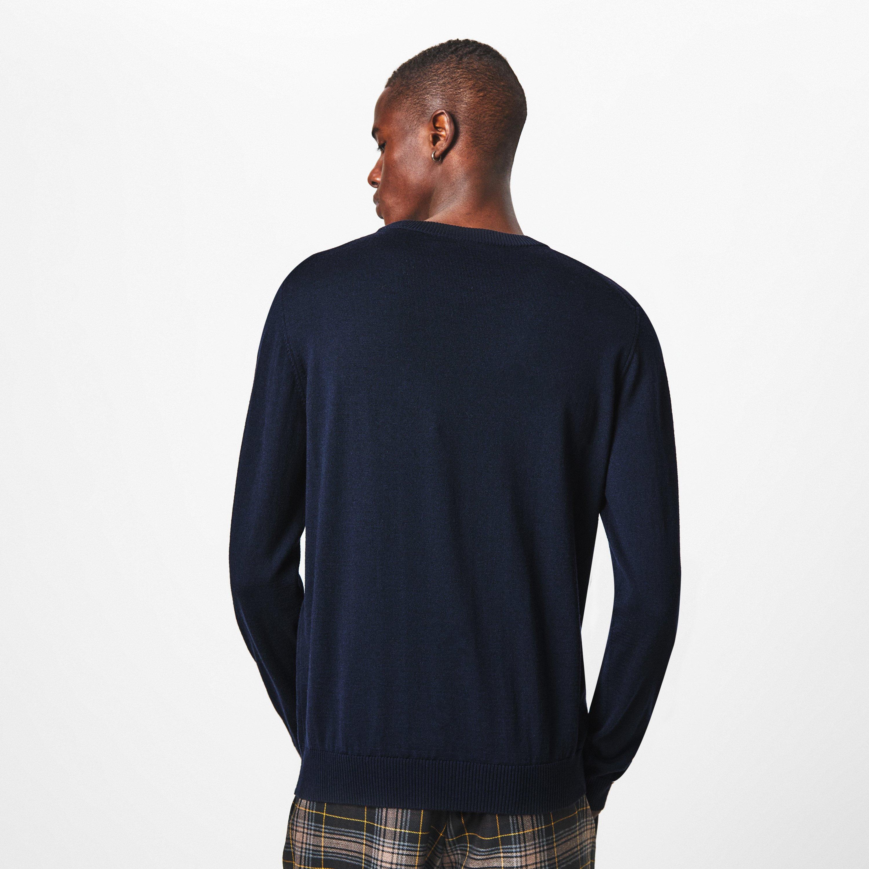 Navy - Fendi - Wool Pullover - 4