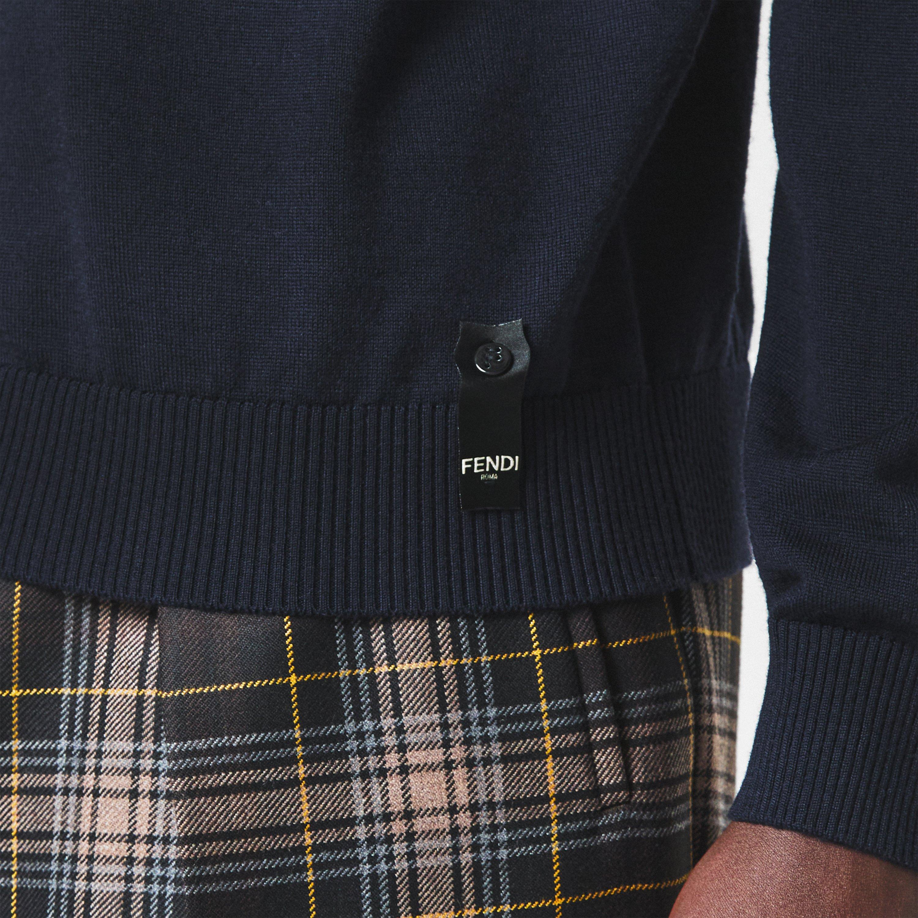 Navy - Fendi - Wool Pullover - 5