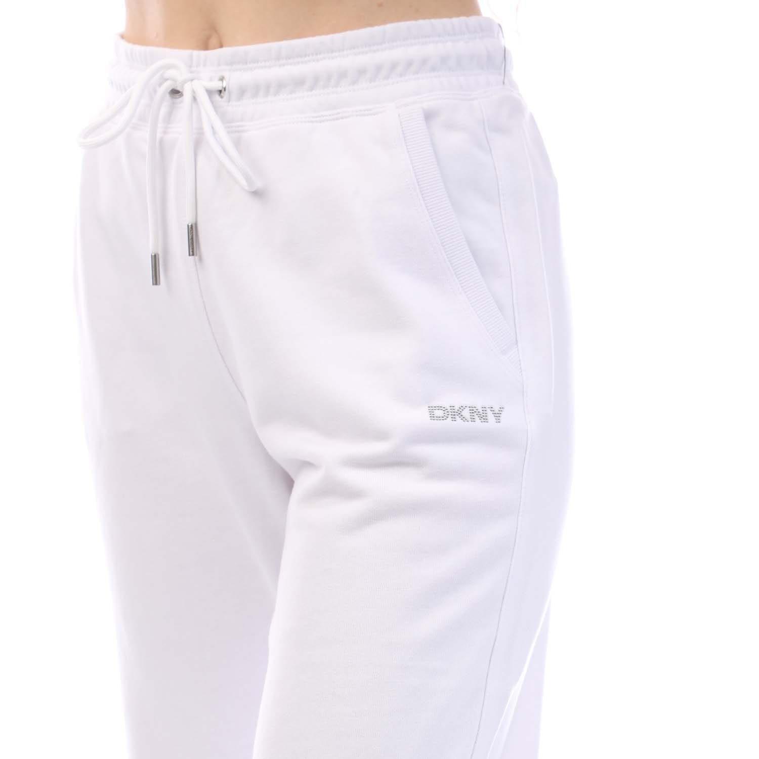 White - DKNY - Mini Stud Logo Relaxed-Fit Sweatpants - 2
