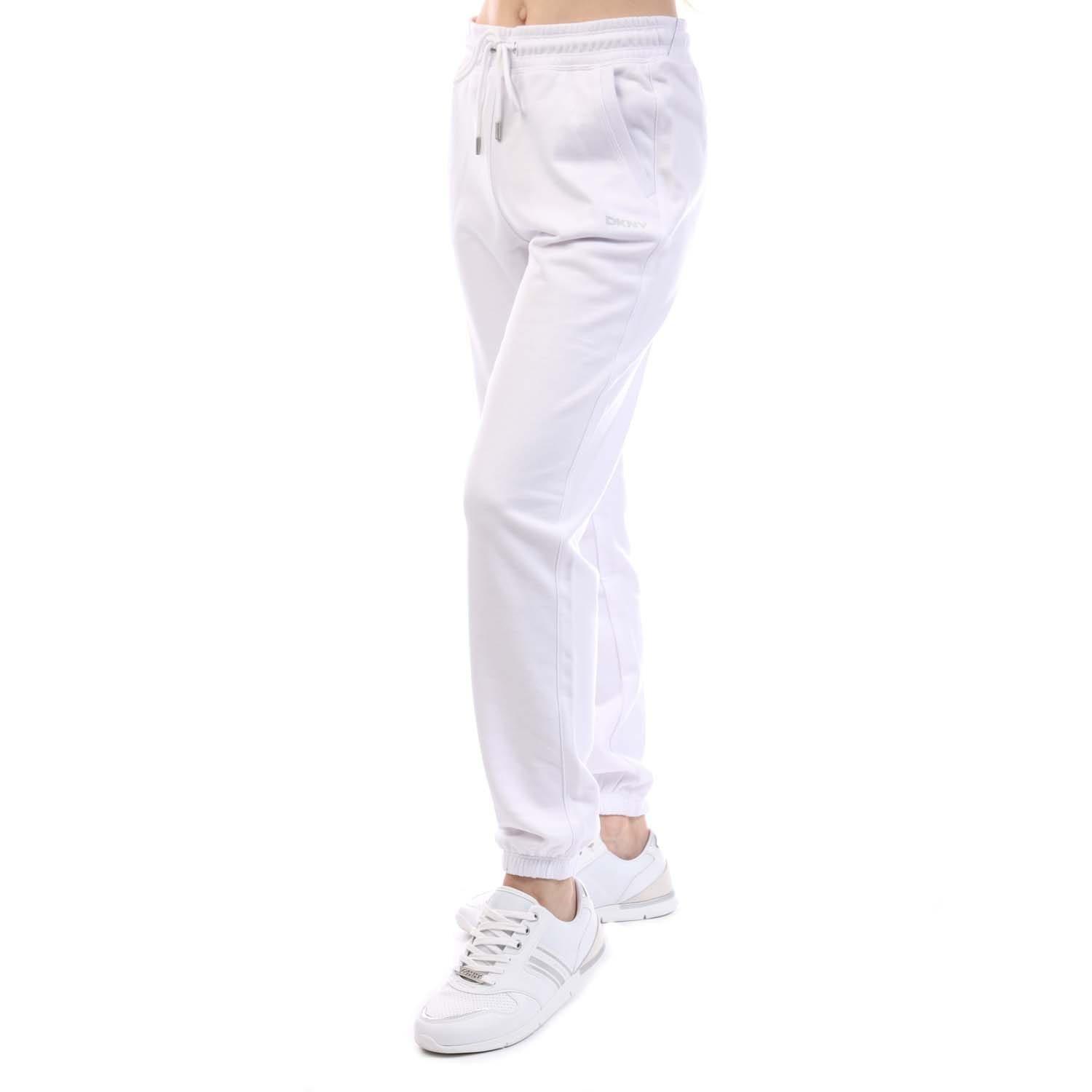 White - DKNY - Mini Stud Logo Relaxed-Fit Sweatpants - 4