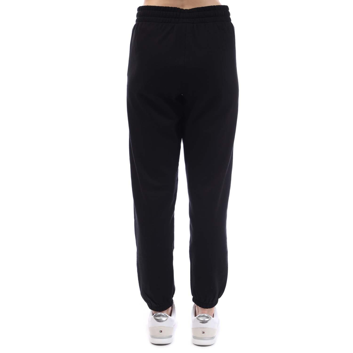 Black - DKNY - Rhinestone Logo Sweatpants - 4