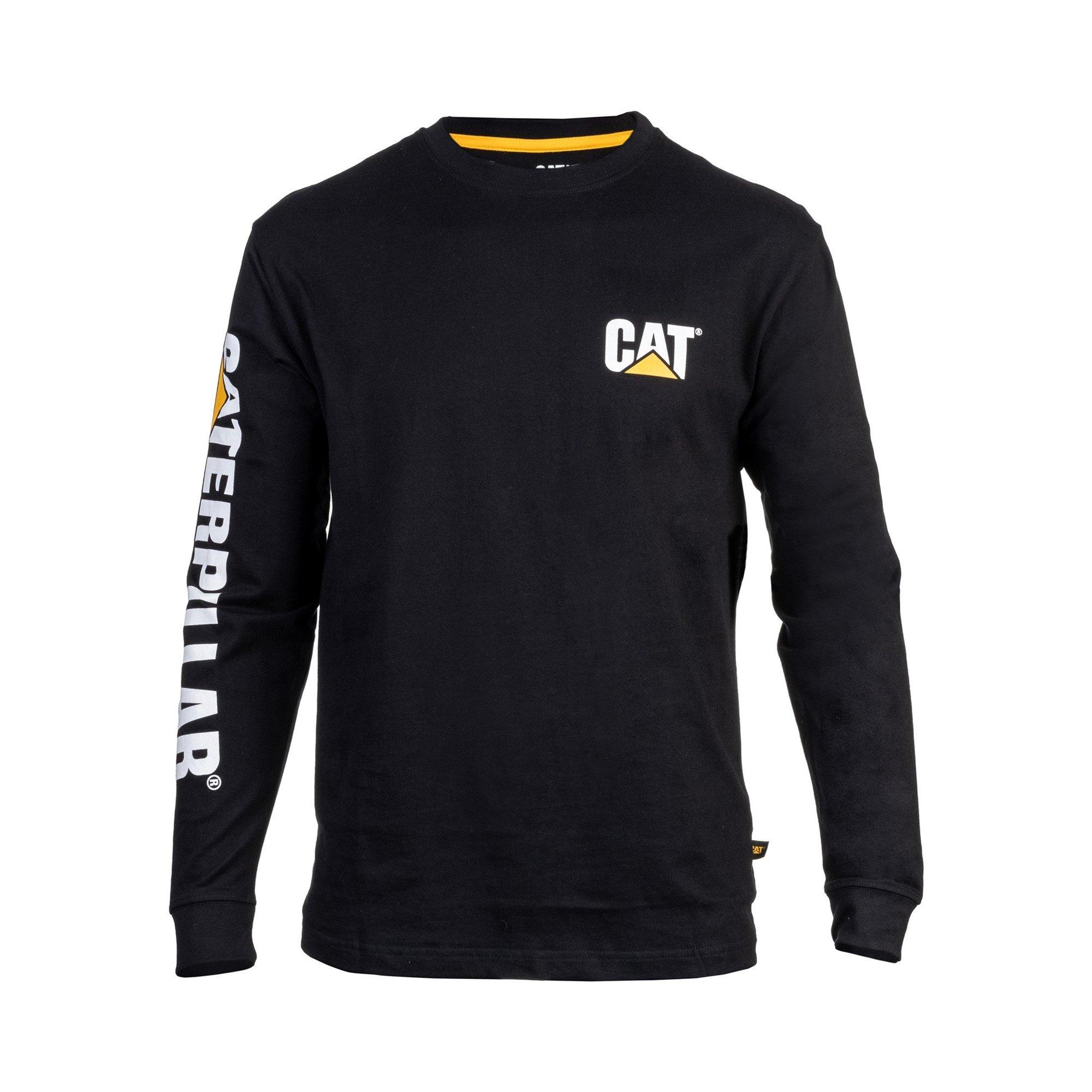Black - Caterpillar - Trademark Banner Long Sleeve T-Shirt - 1