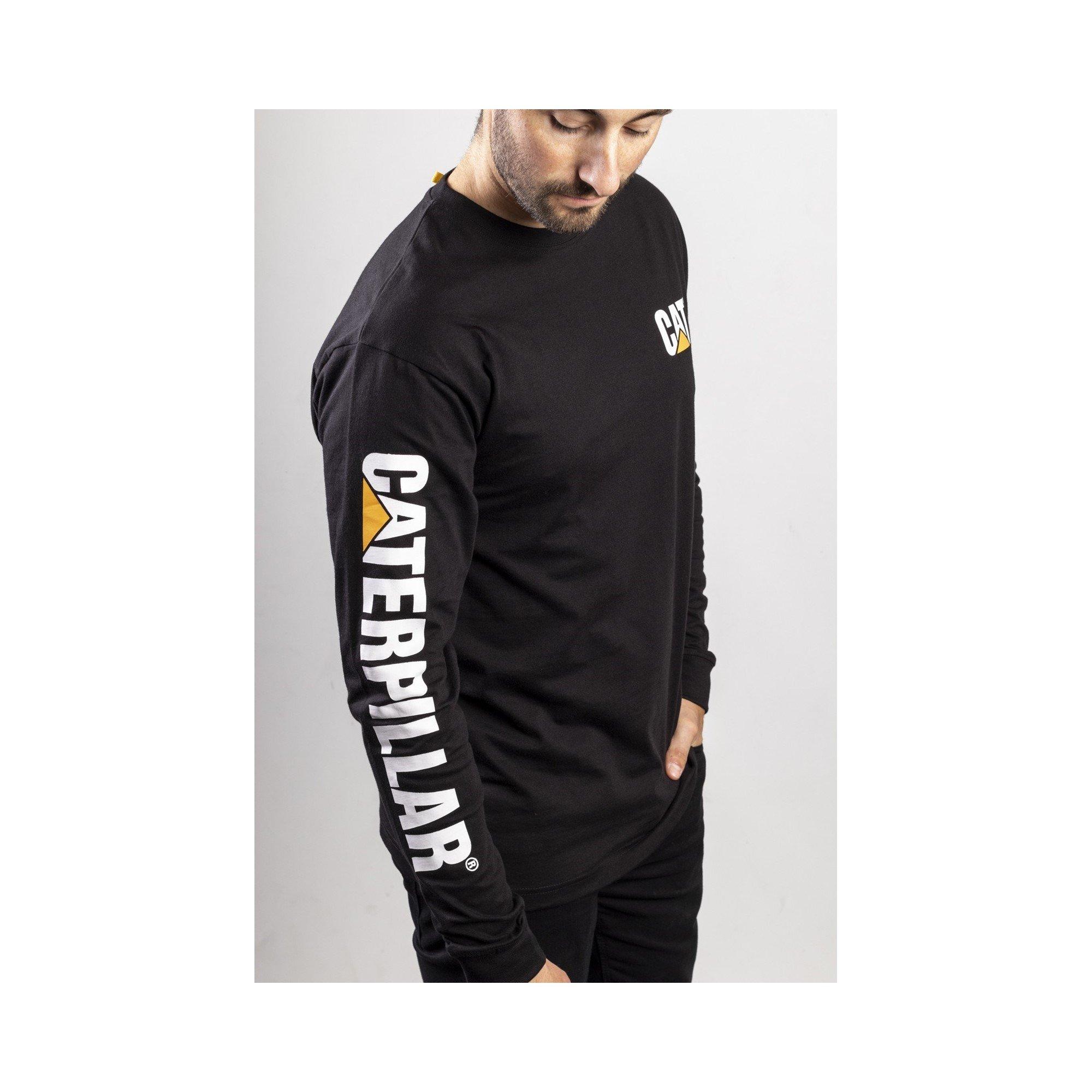 Black - Caterpillar - Trademark Banner Long Sleeve T-Shirt - 2