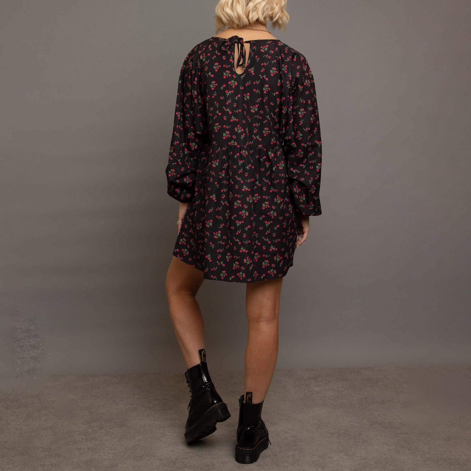 MULTI - Daisy Street - Womens Raglan Mini Smock Dress - 2