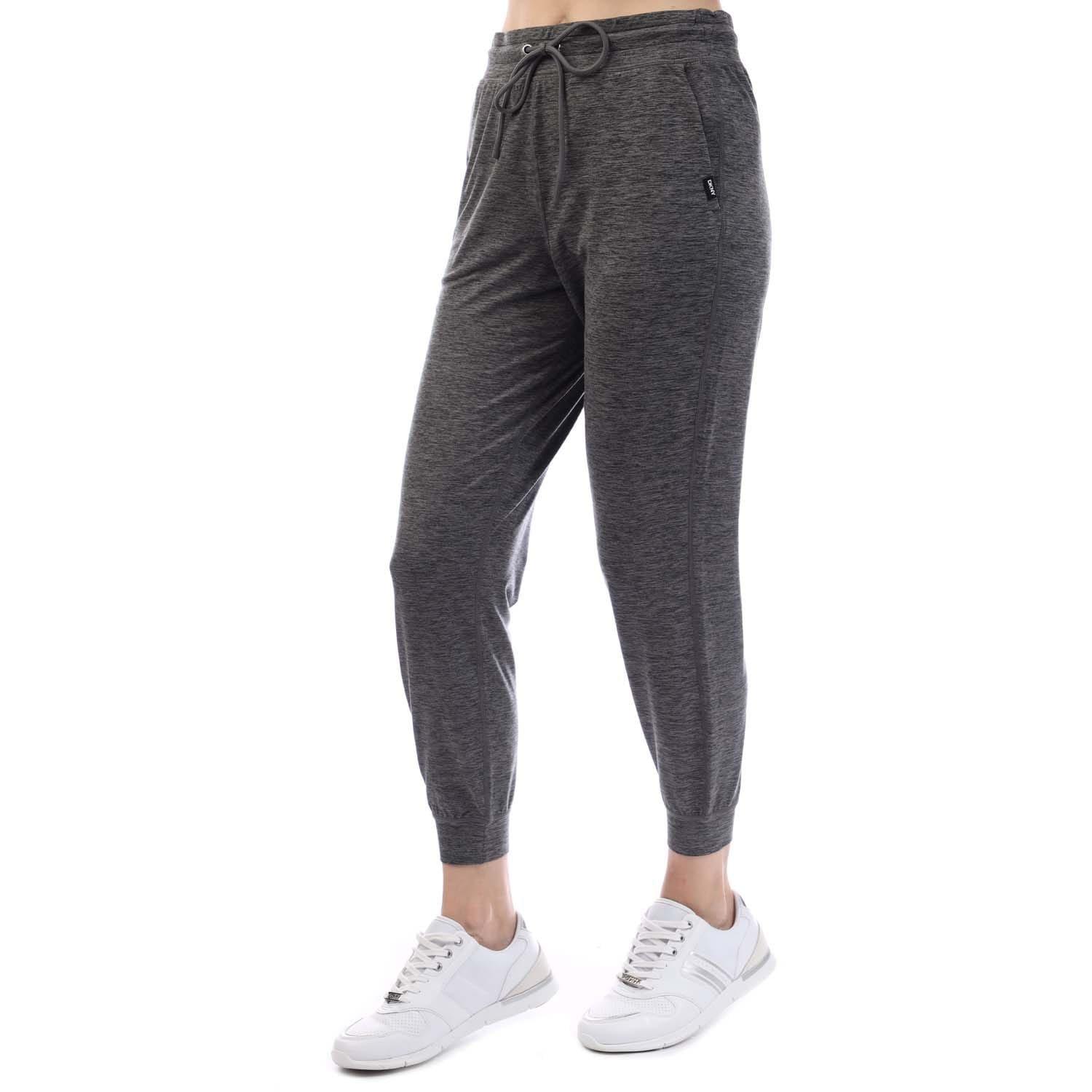 Grey Black - DKNY - Cropped High Rise Slim-Fit Jogger - 3