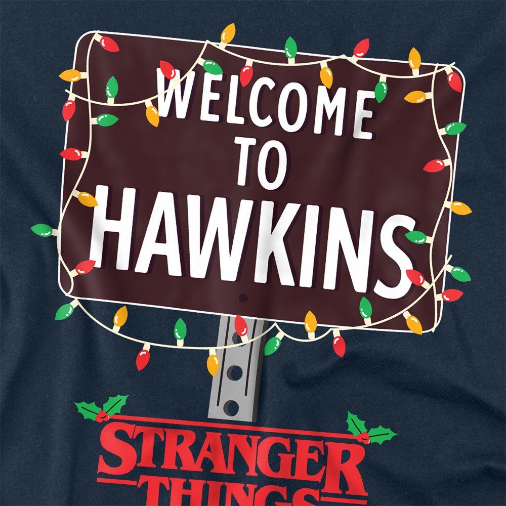 Navy - Stranger Things - Stranger Things Christmas Welcome To Hawkins Long - 2
