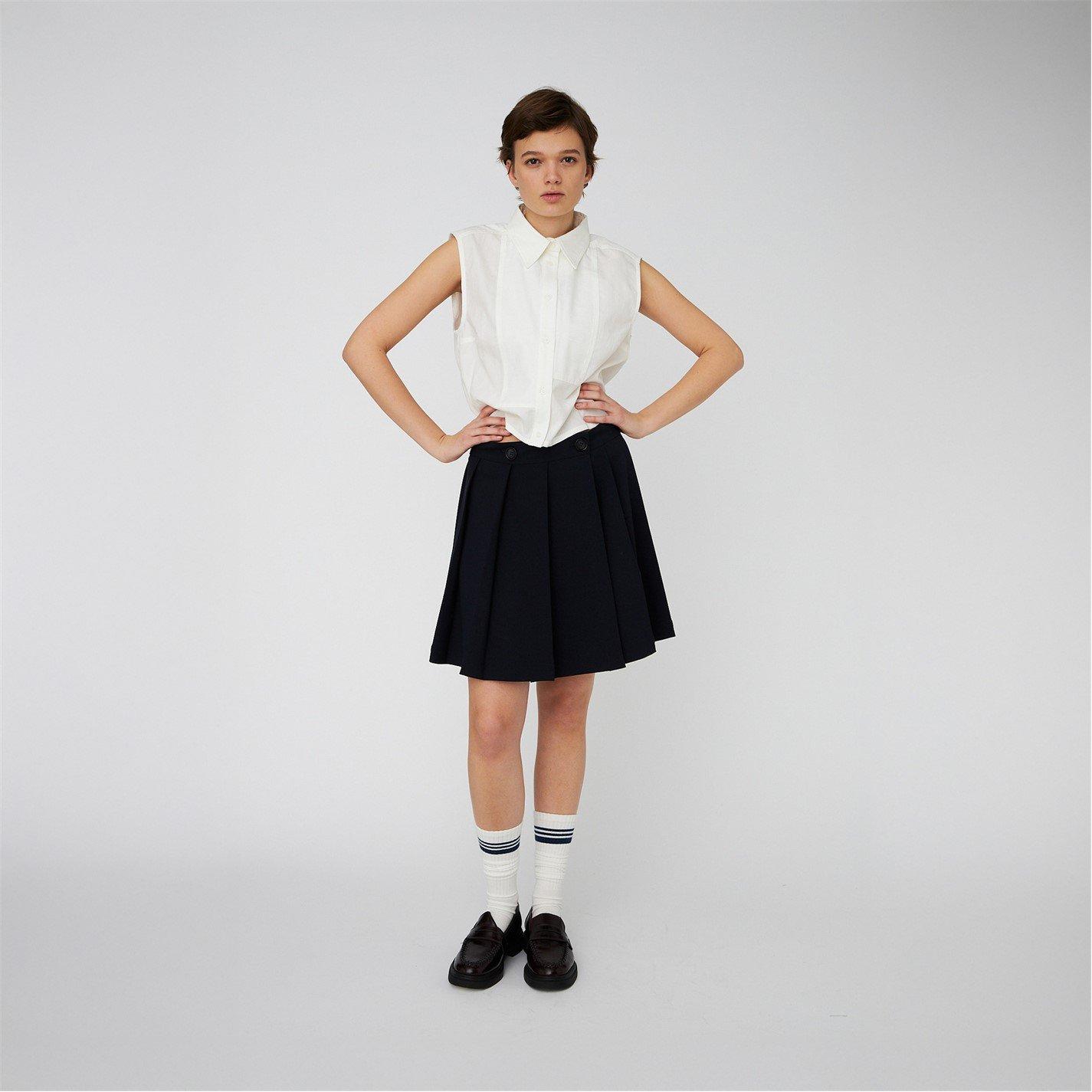 395 Navy - Stella Nova - Stella Nova School Mini Plisse Skirt- Navy - 3
