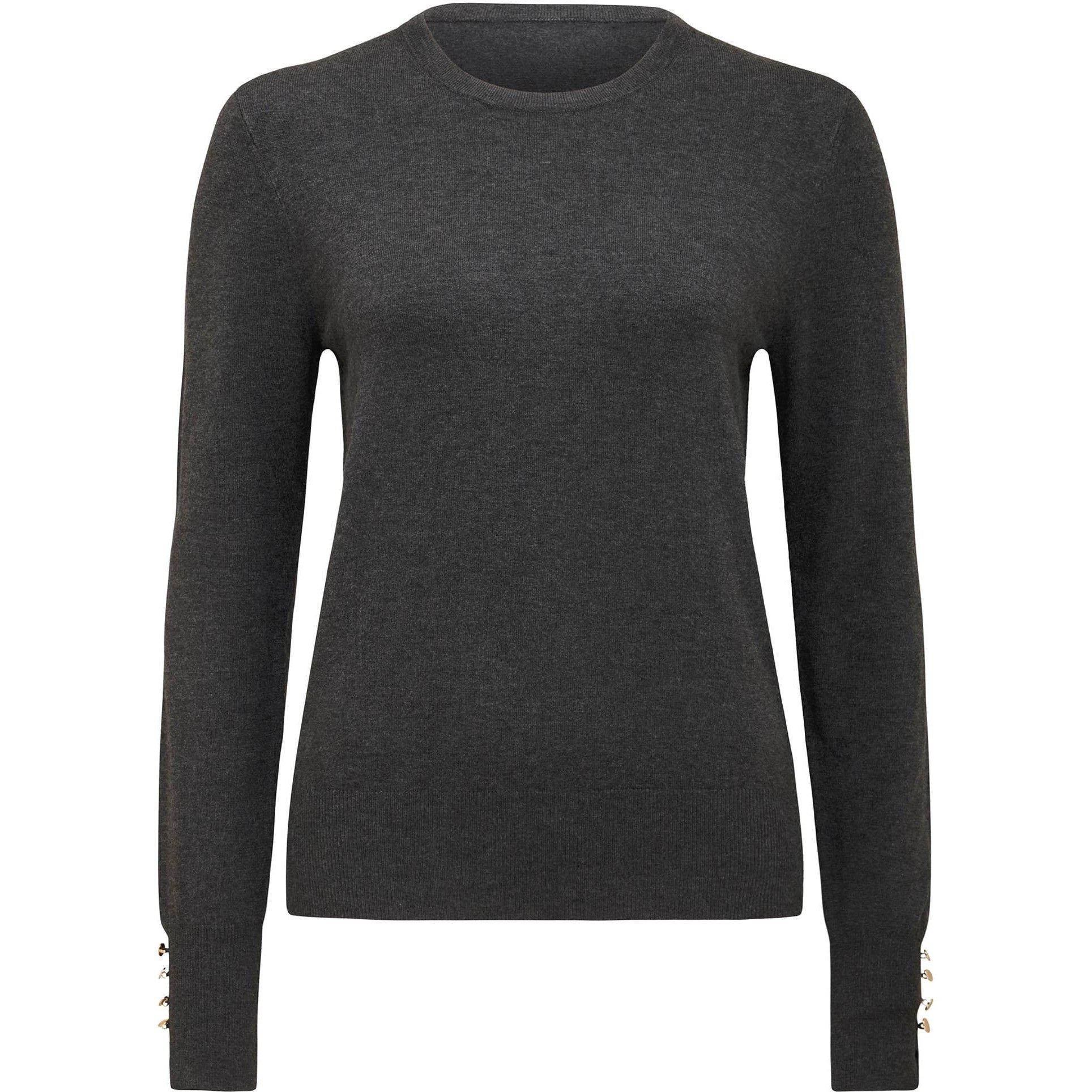 Forever New Women's Charcoal Grey Katie Crew Neck Jumper - XS