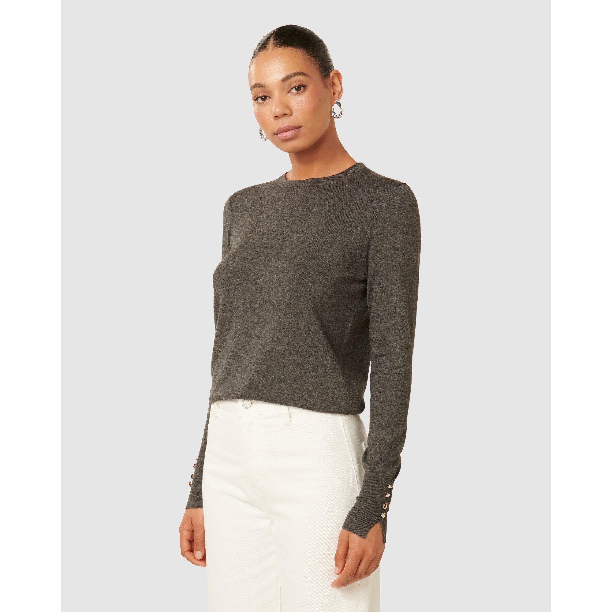 Charcoal Grey - Forever New - Women's Katie Crew Neck Jumper - 5