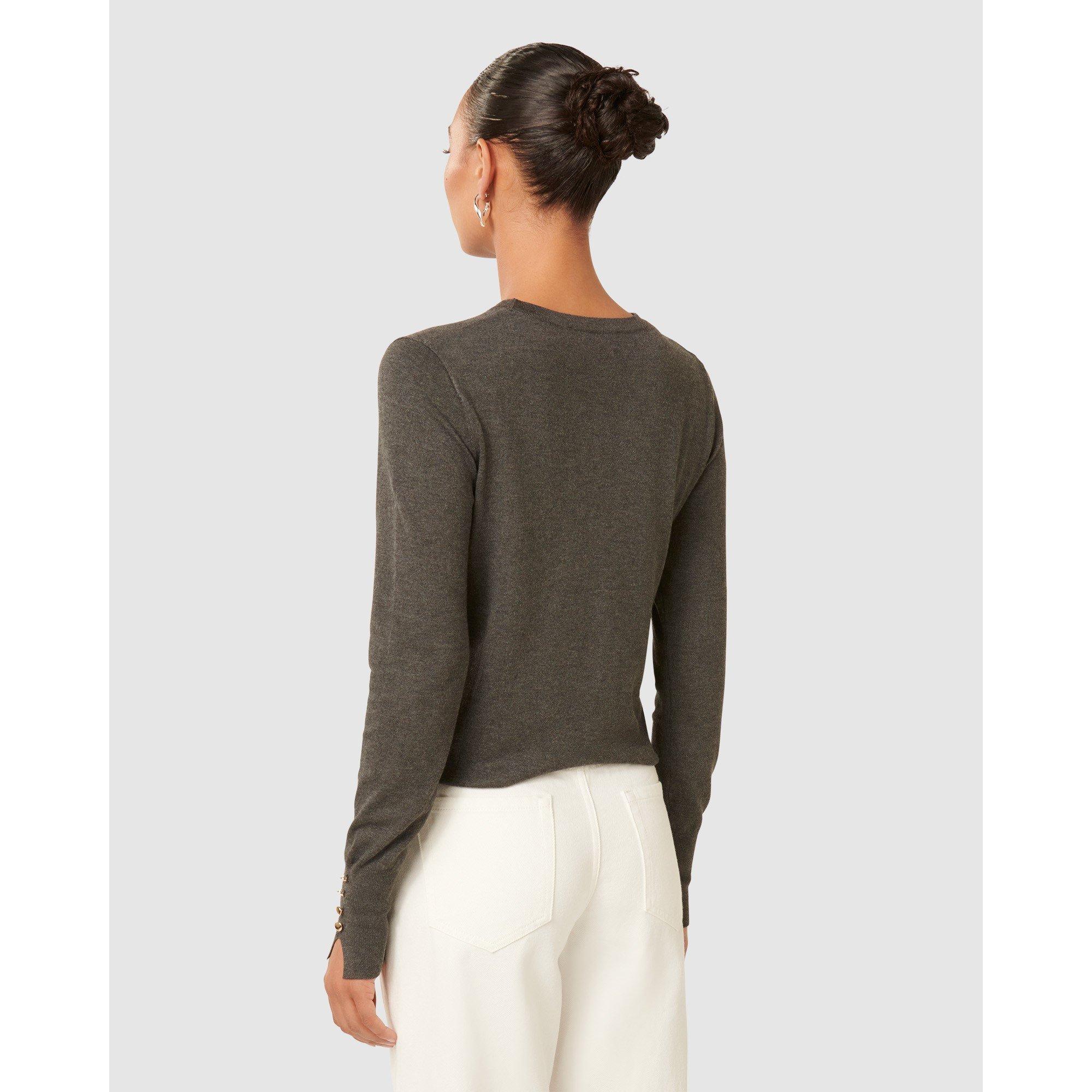 Charcoal Grey - Forever New - Women's Katie Crew Neck Jumper - 6