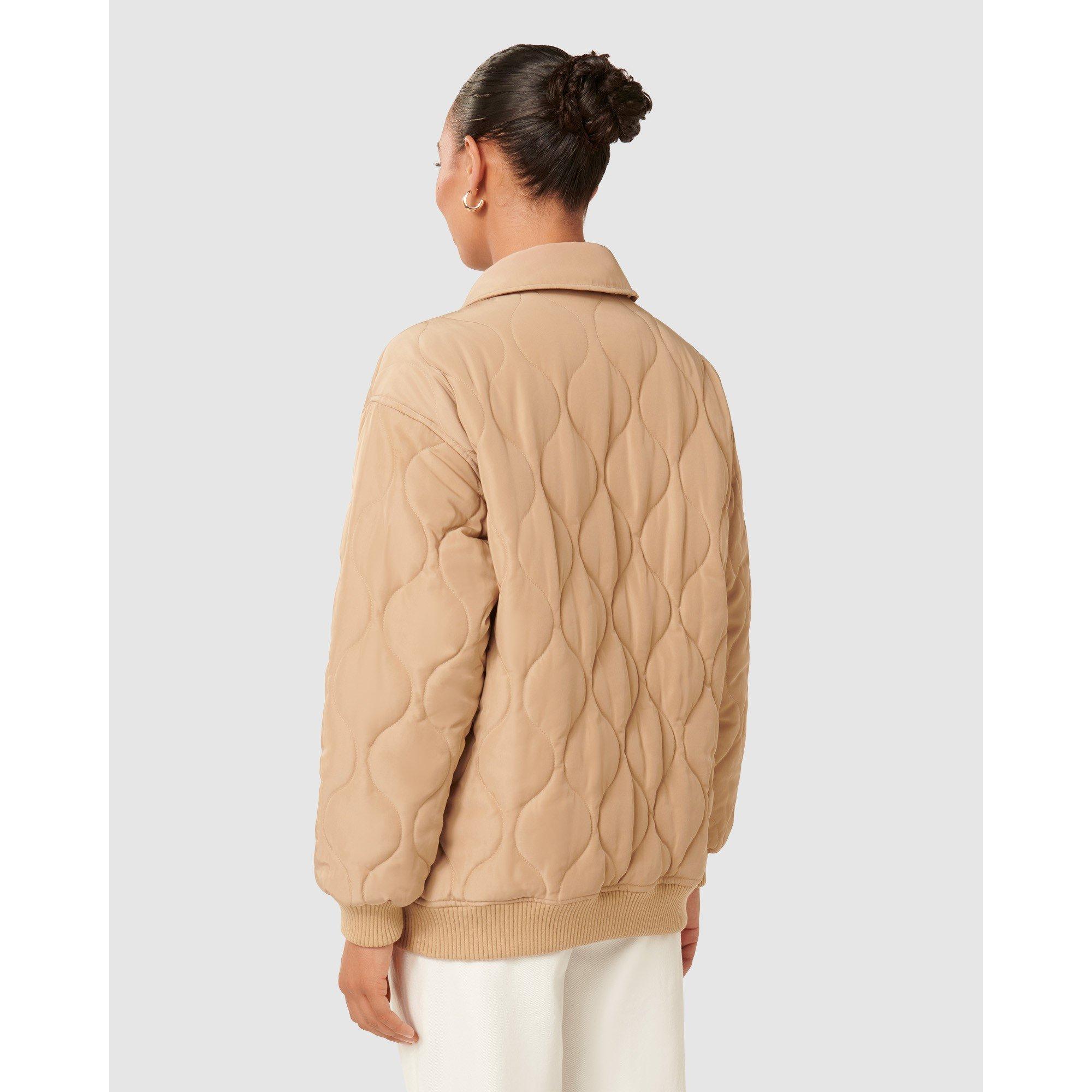 Camel - Forever New - Women's Jacinta Quilted Diamond Pattern Jacket - 6