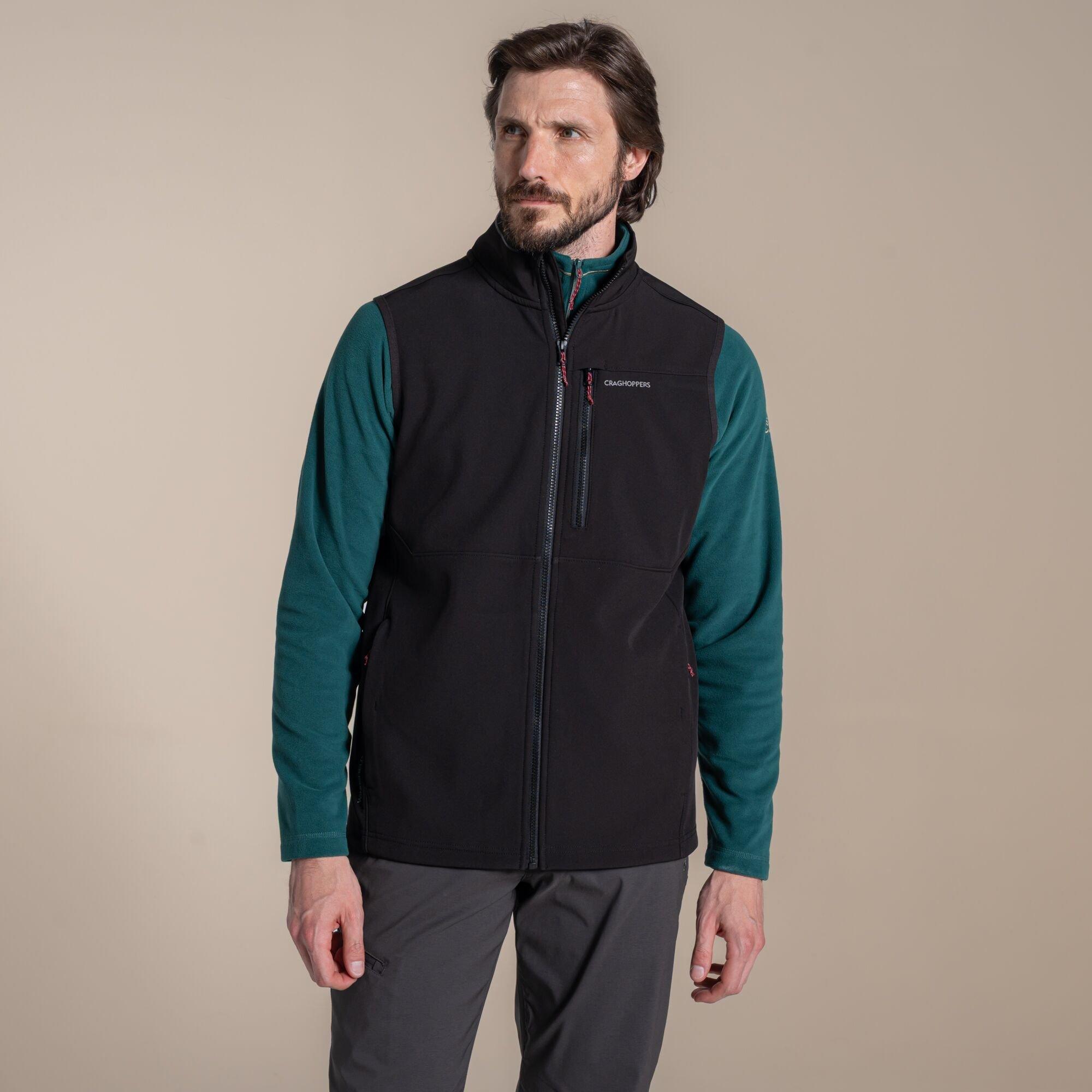 Craghoppers Men's Altis Ii Water-Repellent Softshell Vest - Black - M