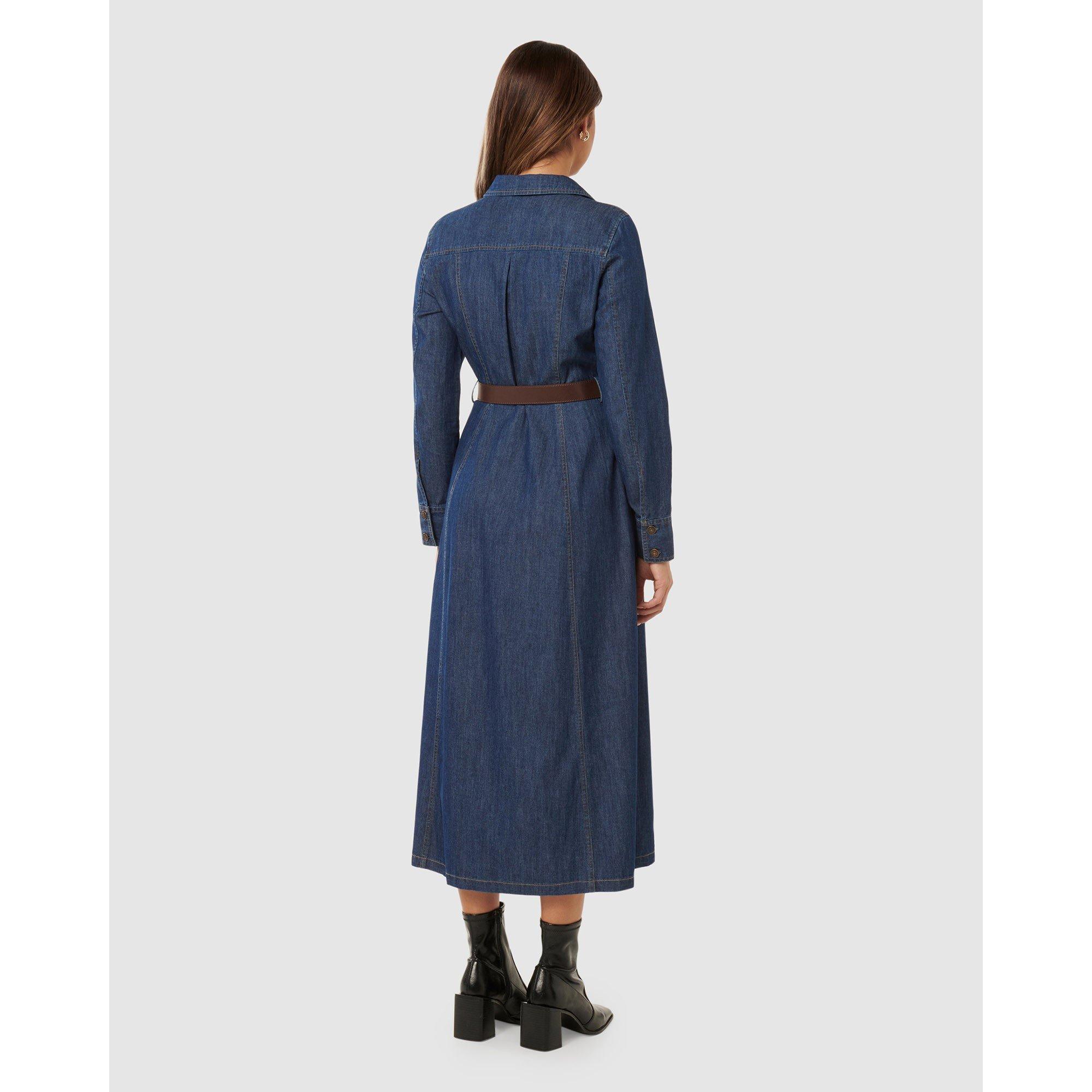 Dark Wash - Forever New - Women's Lexi Midi Shirt Dress - 5
