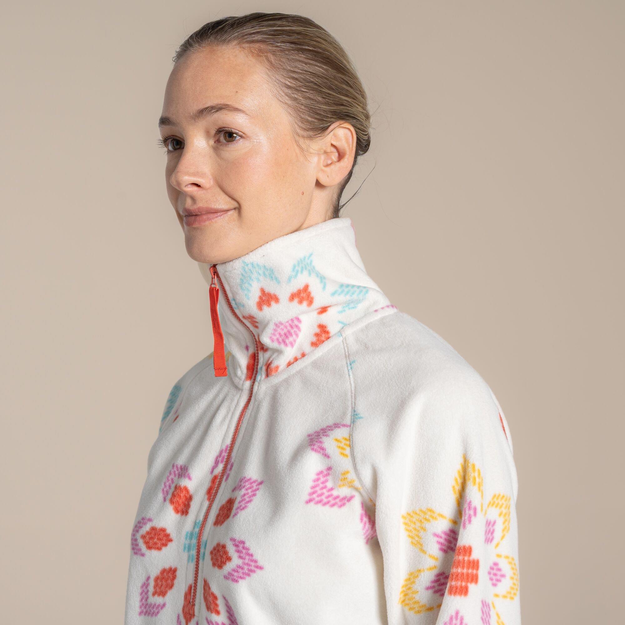 Floral Print - Craghoppers - Annjela Quick-Drying Half Zip Microfleece Top - 4