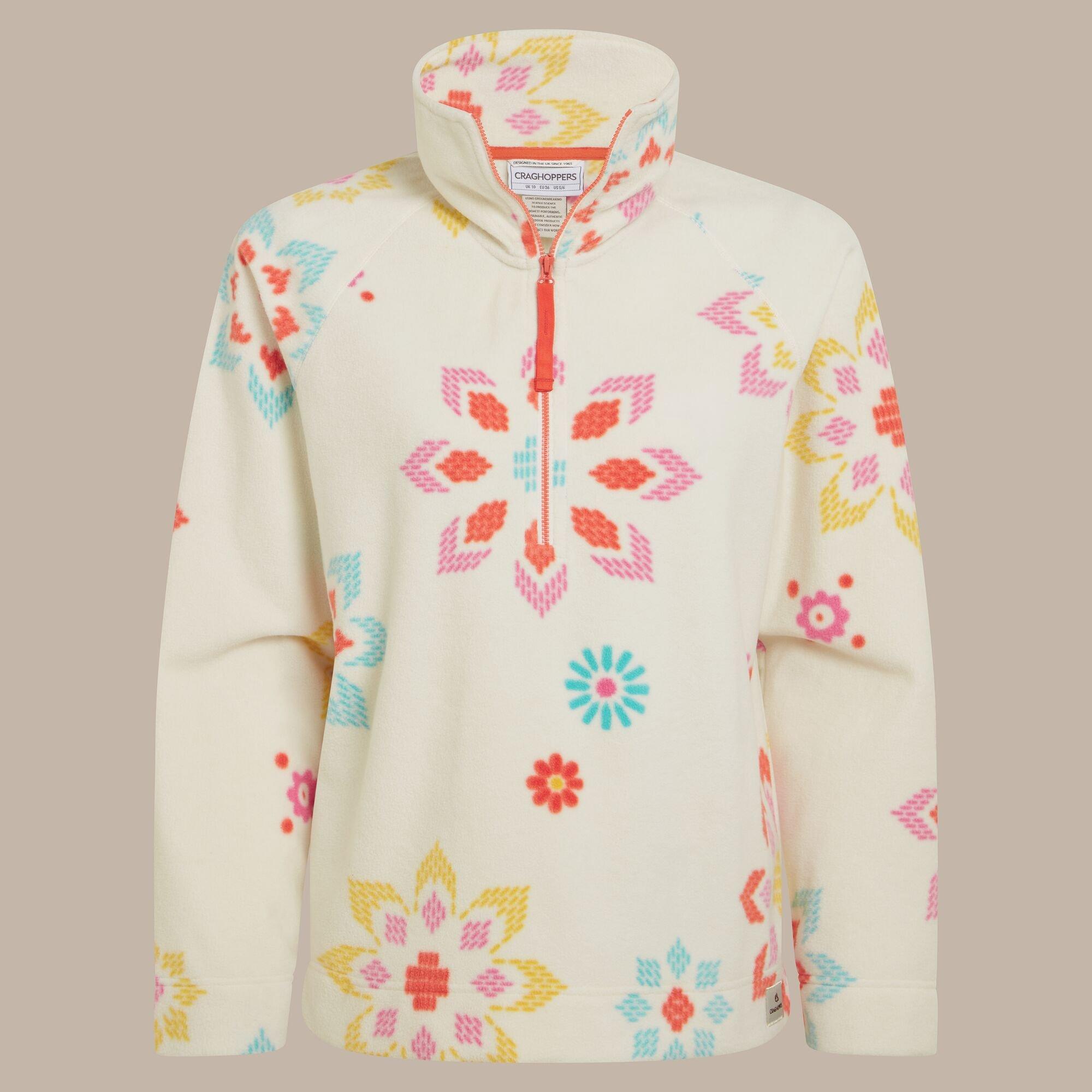 Floral Print - Craghoppers - Annjela Quick-Drying Half Zip Microfleece Top - 5