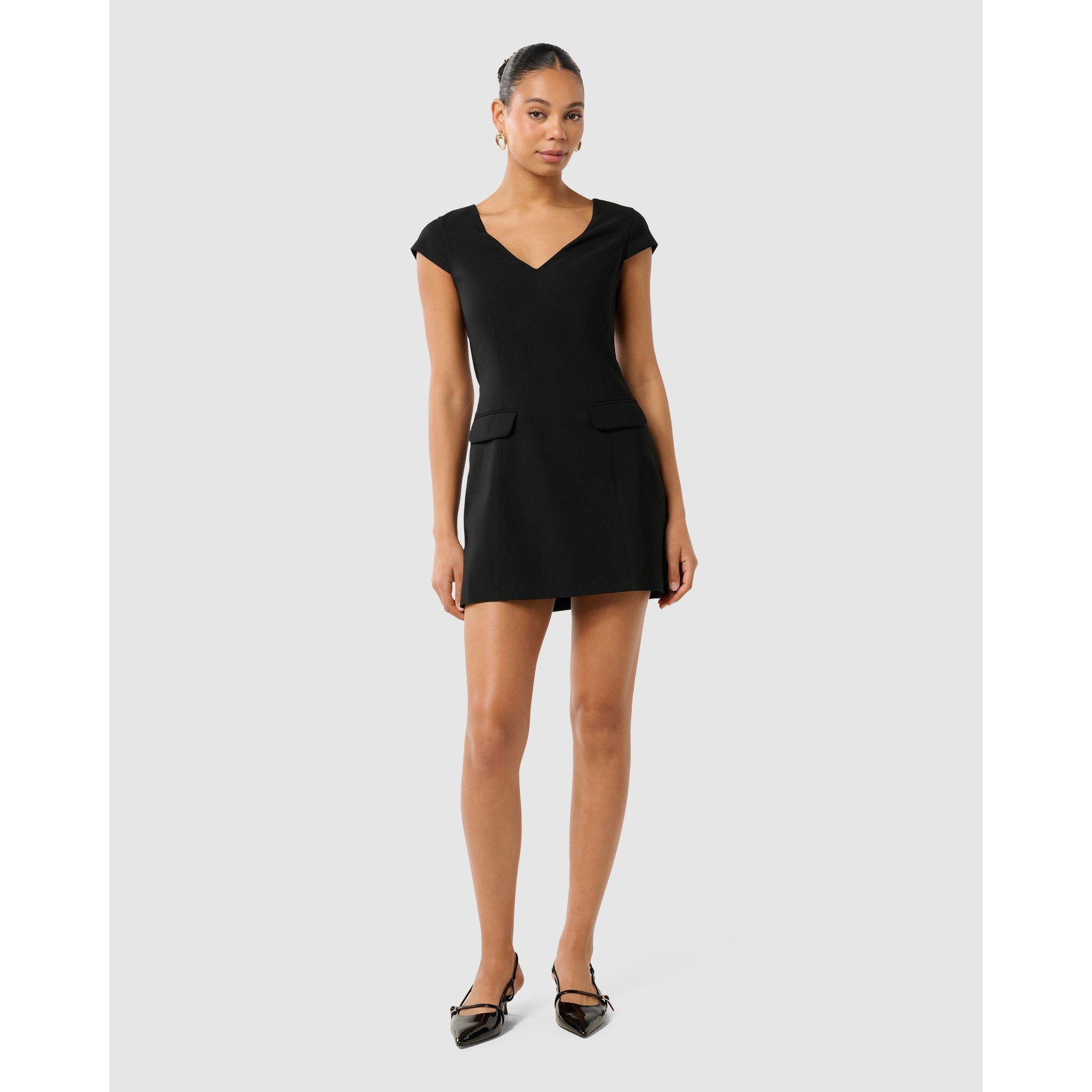 Black - Forever New - Layla Cap Sleeves Mini Dress - 2