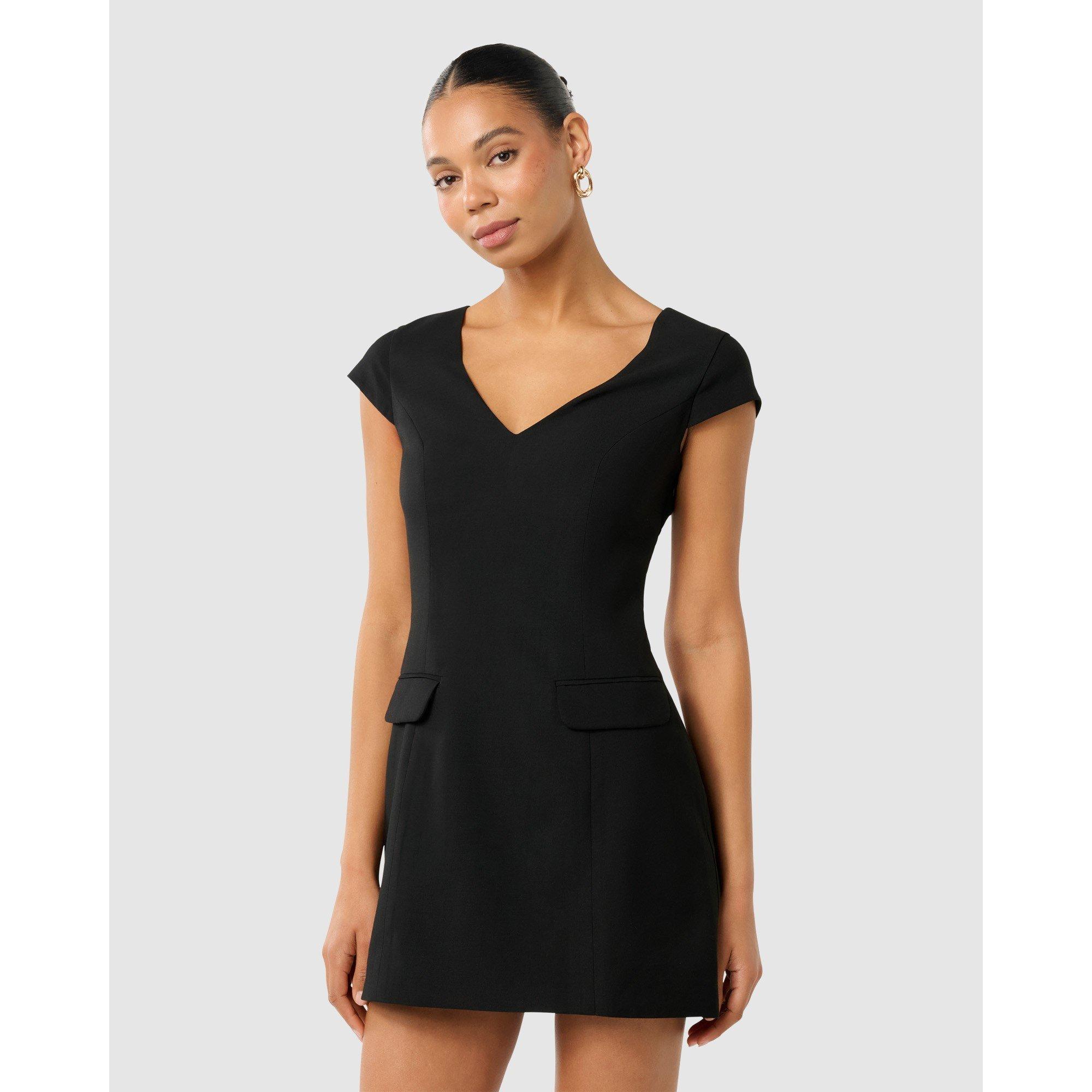 Black - Forever New - Layla Cap Sleeves Mini Dress - 5