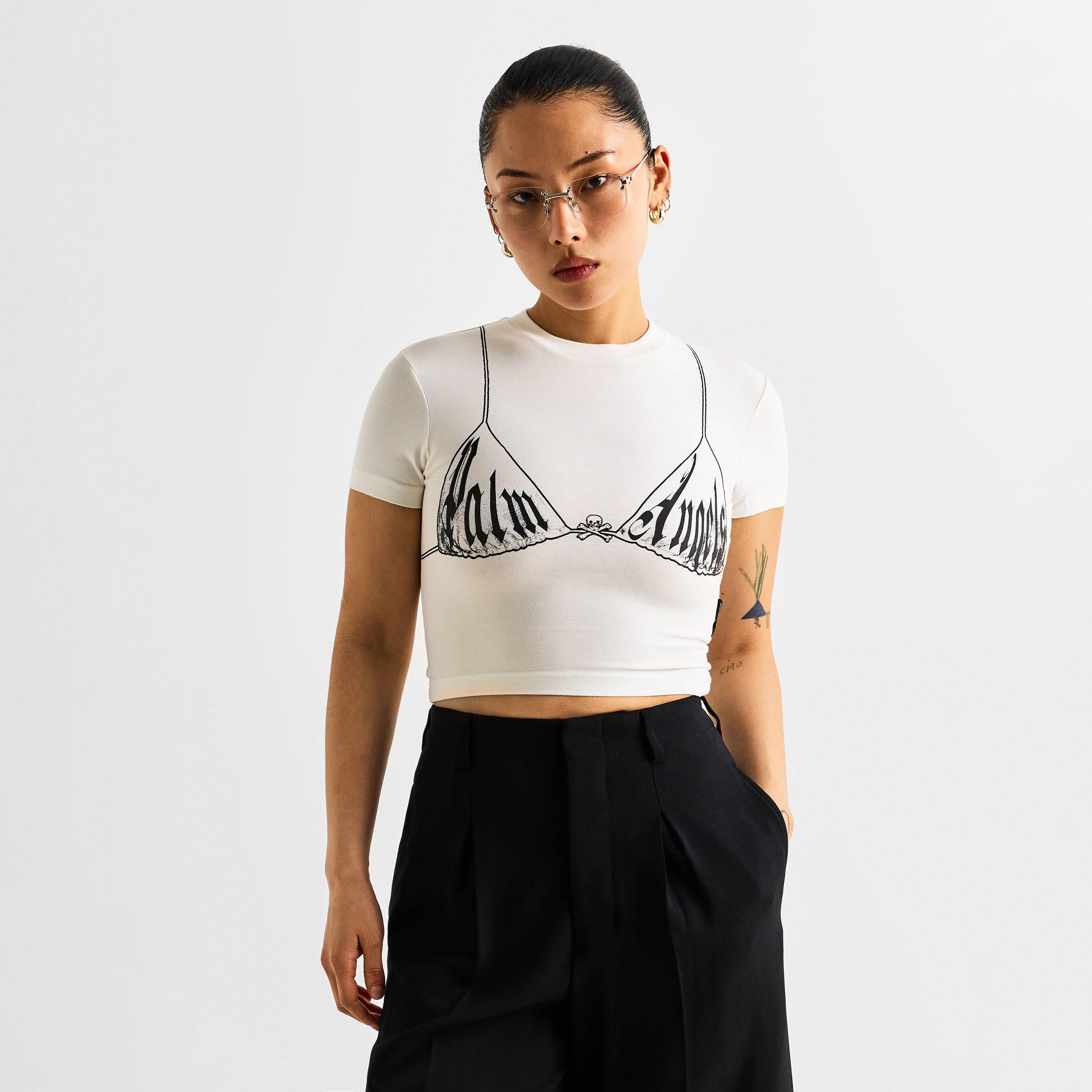 White - Palm Angels - Women's Baby Tee - 3