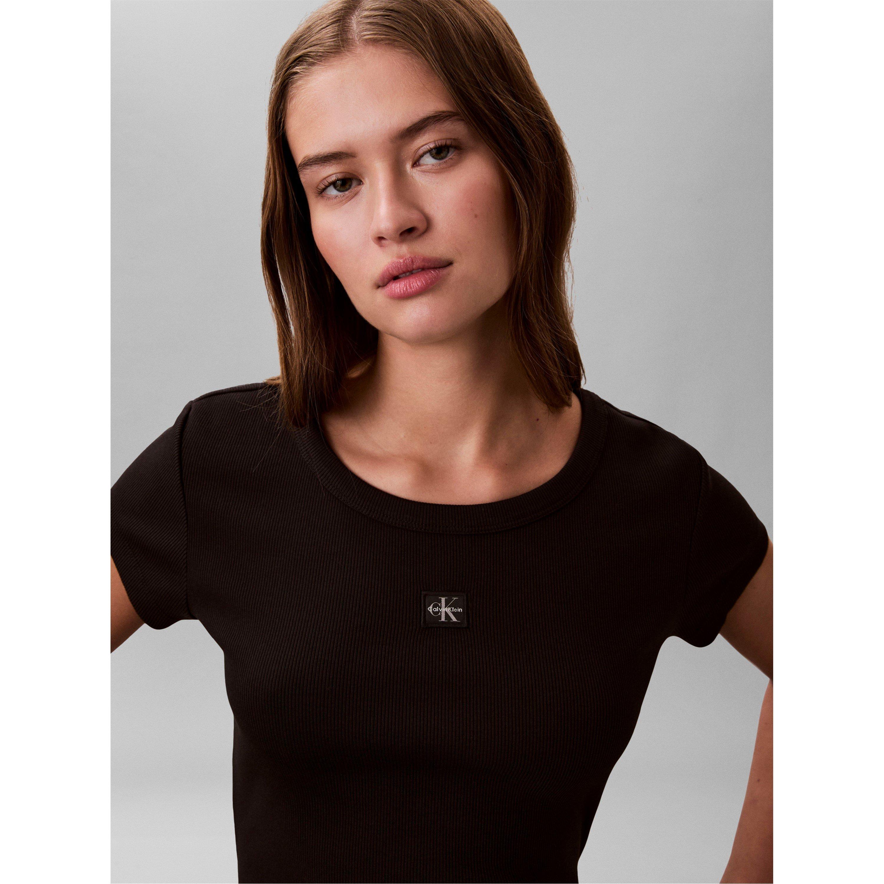 Zwart - Calvin Klein Jeans - CKJ Wvn Rib BabyT Ld10 - 4