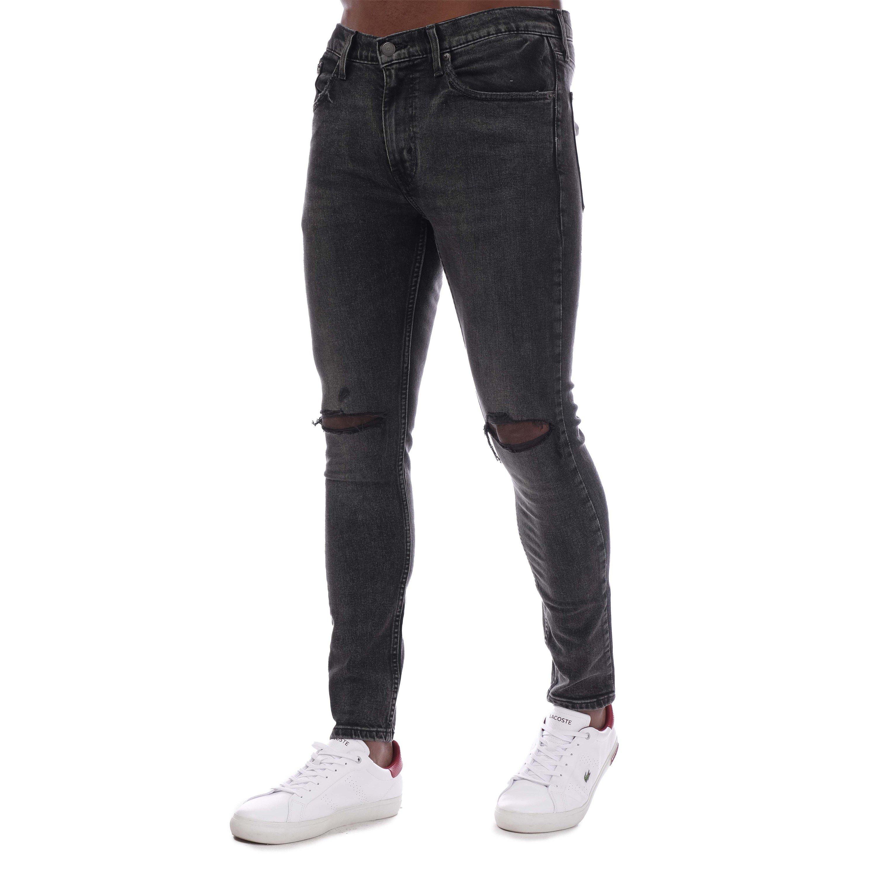 Z7056 Schwarz - Levis - Men's Ripped Skinny Jeans - 1