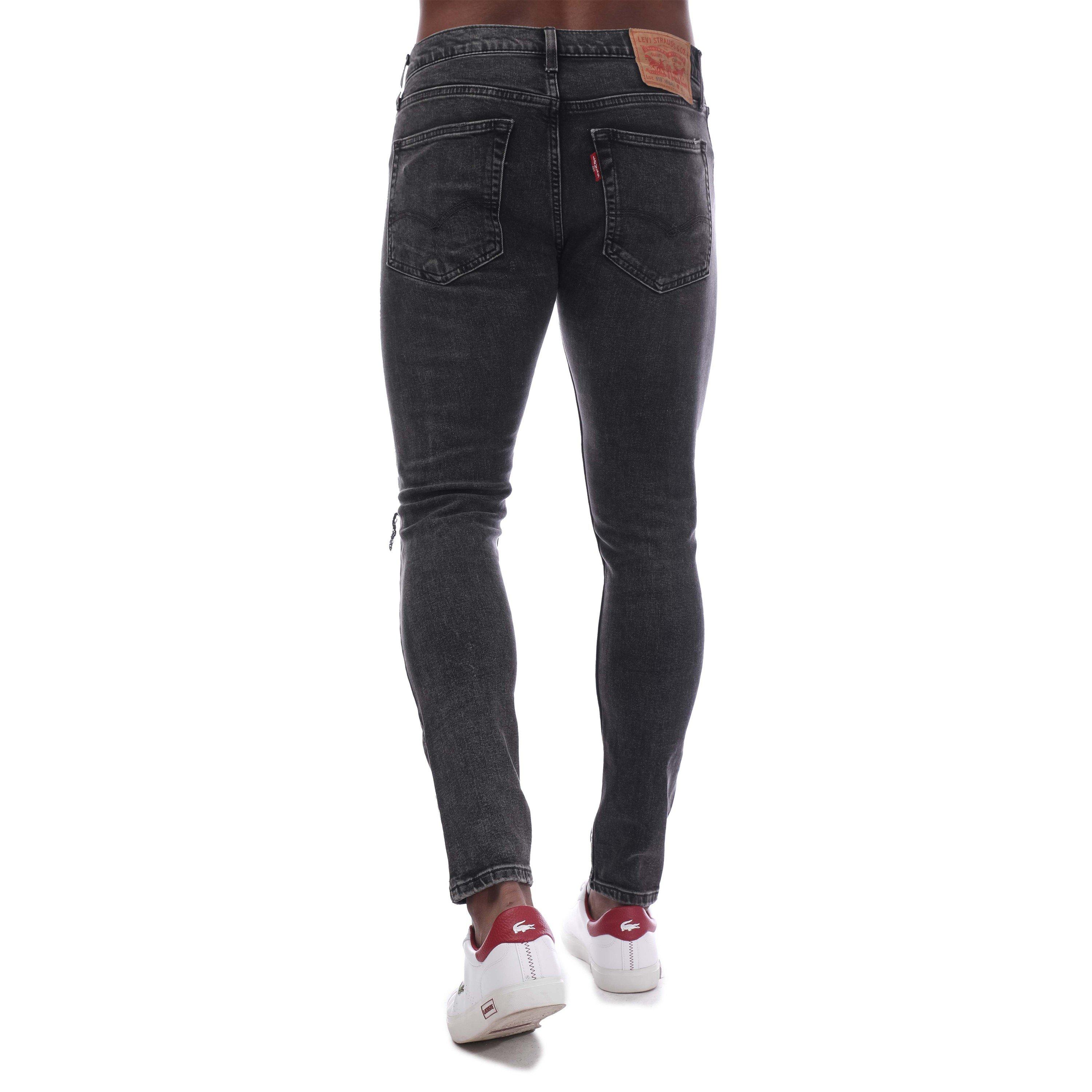 Z7056 Schwarz - Levis - Men's Ripped Skinny Jeans - 2