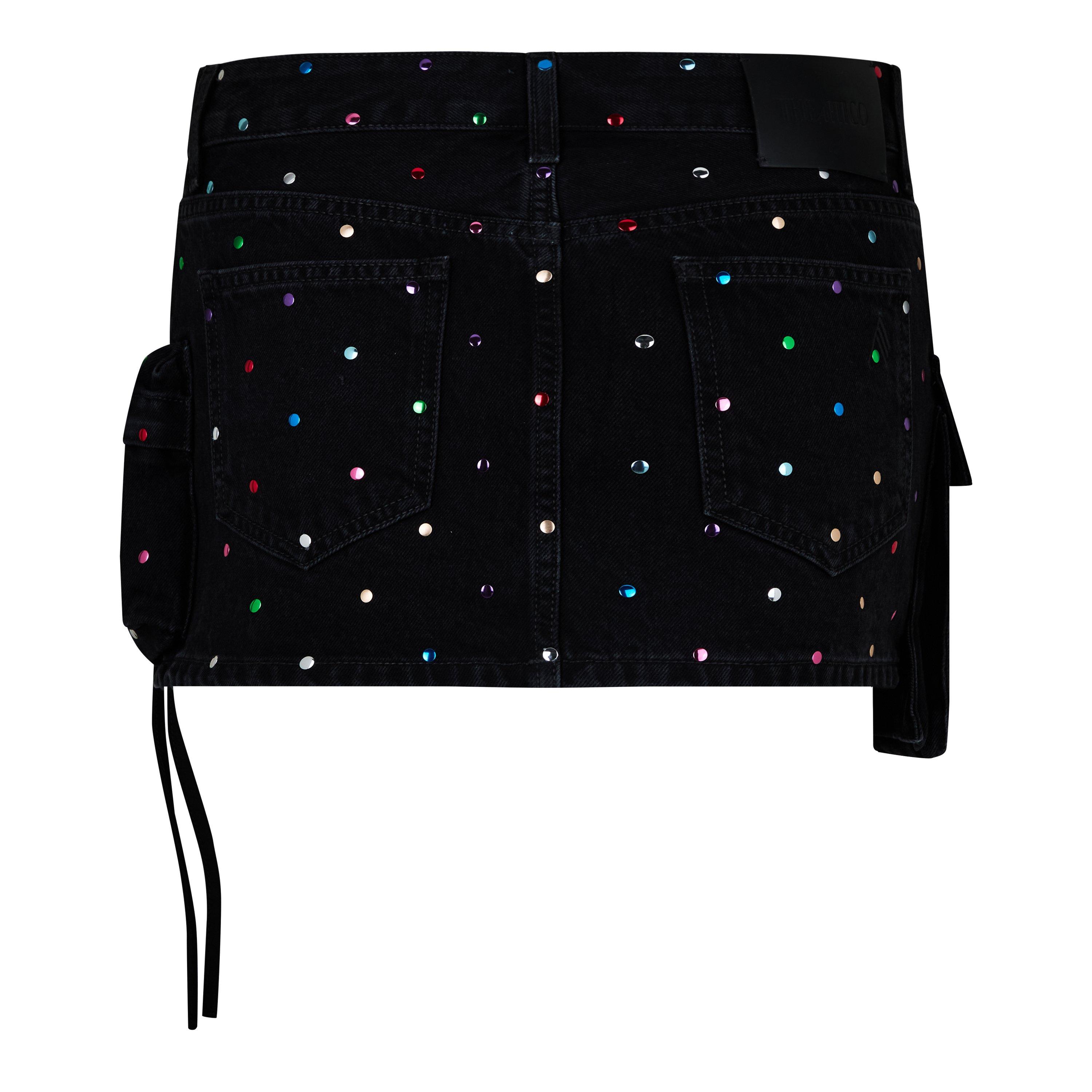 Black - The Attico - Fay Crystal Mini Skirt - 2