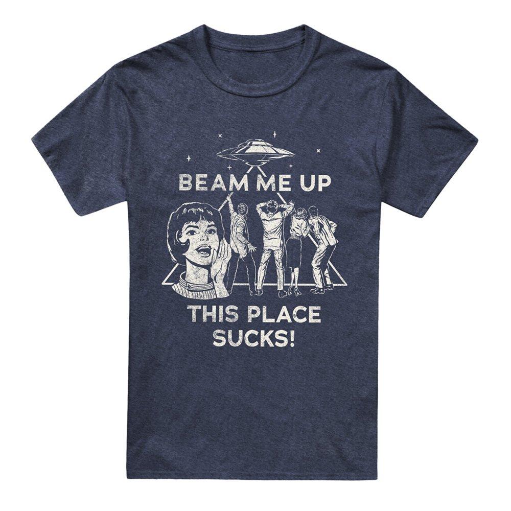 Navy - Stranger Things - Stranger Things Beam Me Up T Shirt Navy - 4