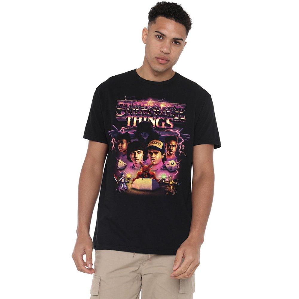 Black - Stranger Things - Stranger Things Group Thunder Metal Band T-Shirt - 1