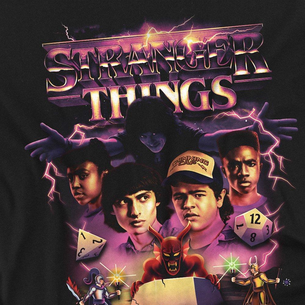 Black - Stranger Things - Stranger Things Group Thunder Metal Band T-Shirt - 2