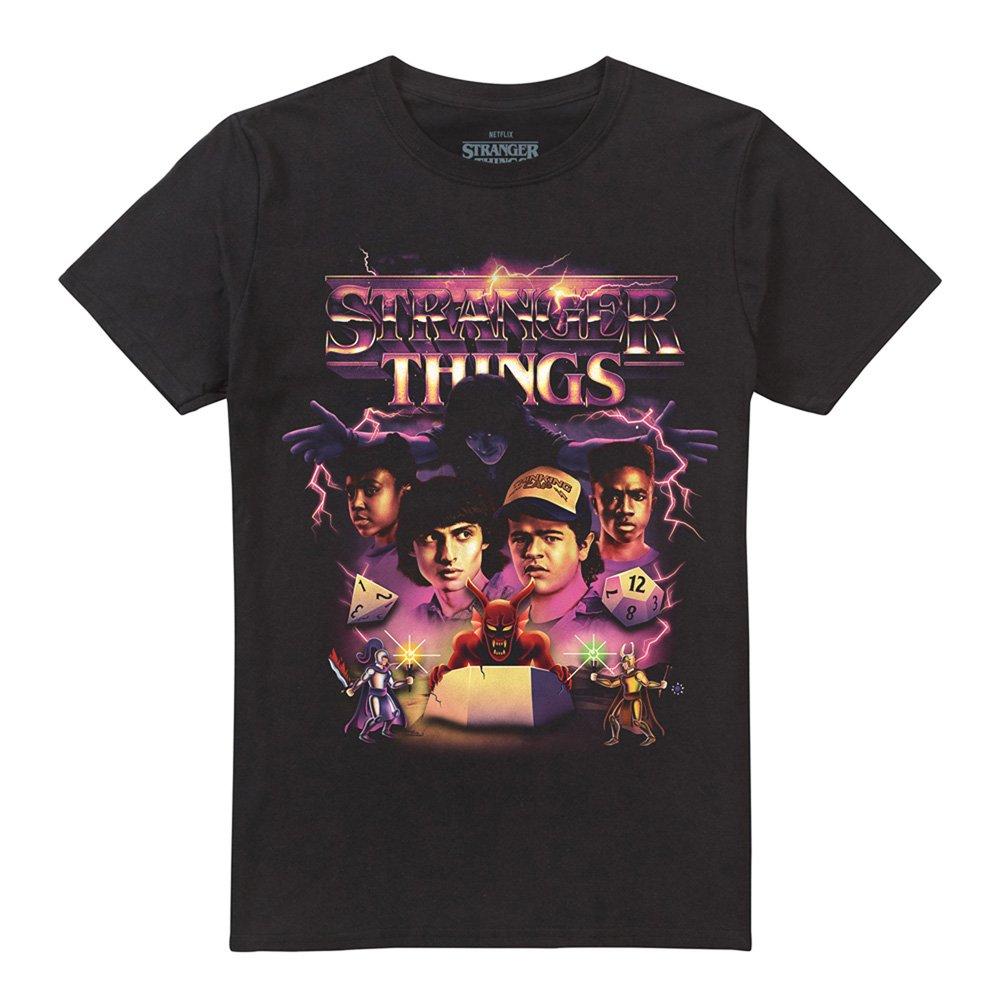 Black - Stranger Things - Stranger Things Group Thunder Metal Band T-Shirt - 4