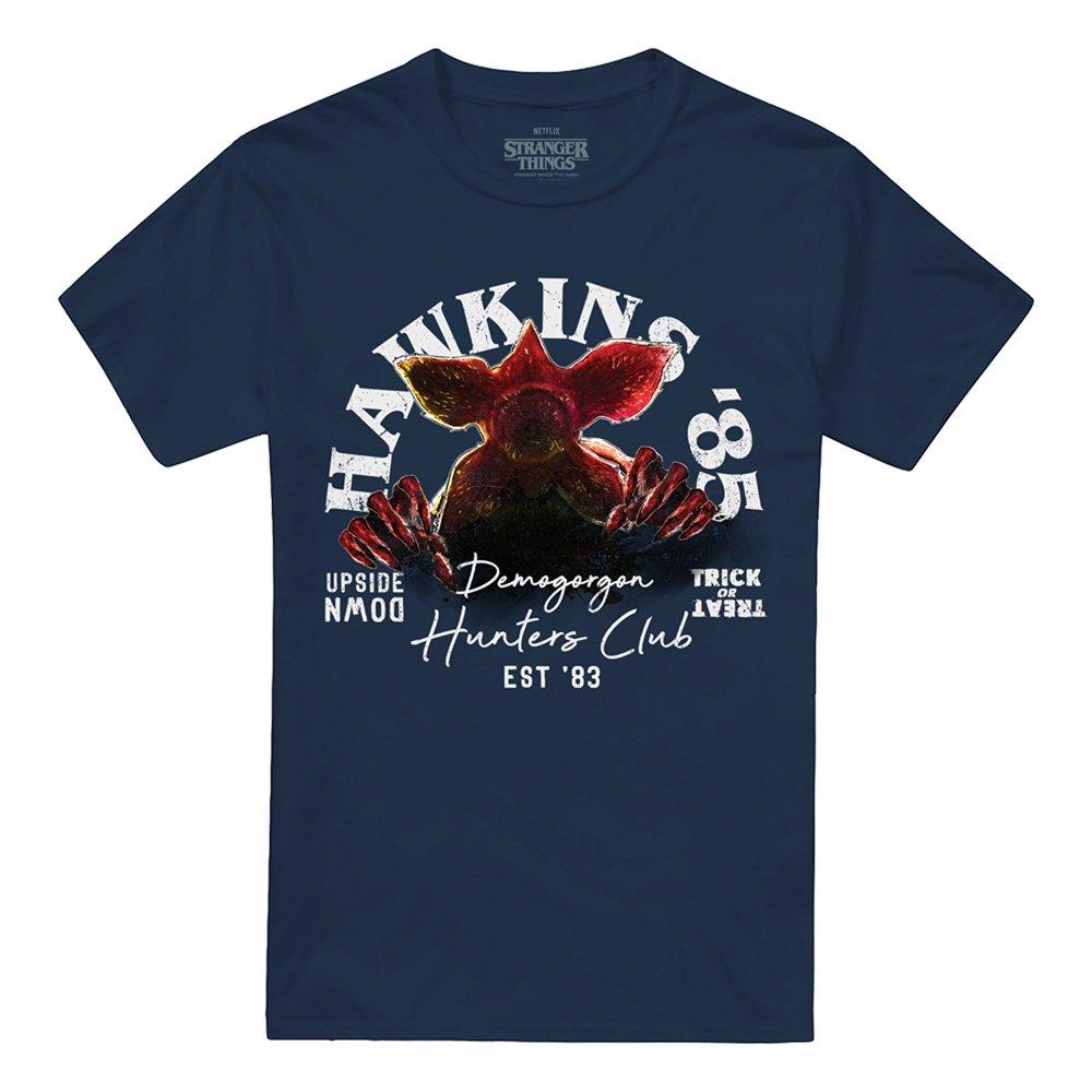 Navy - Stranger Things - Stranger Things Hawkins 85 Demogorgon Hunters T-S - 4