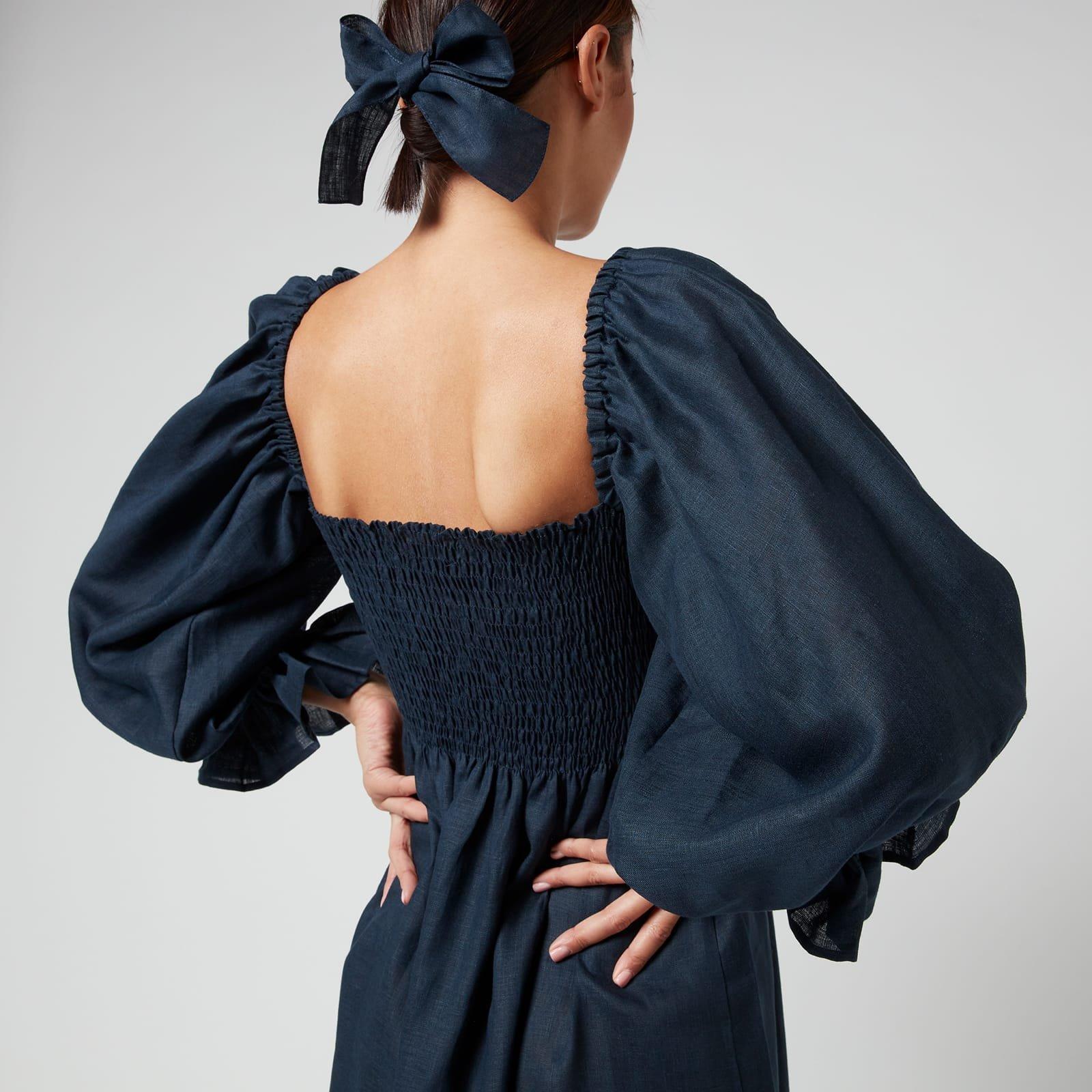 Navy - Sleeper - Atlanta Linen Dress - 4